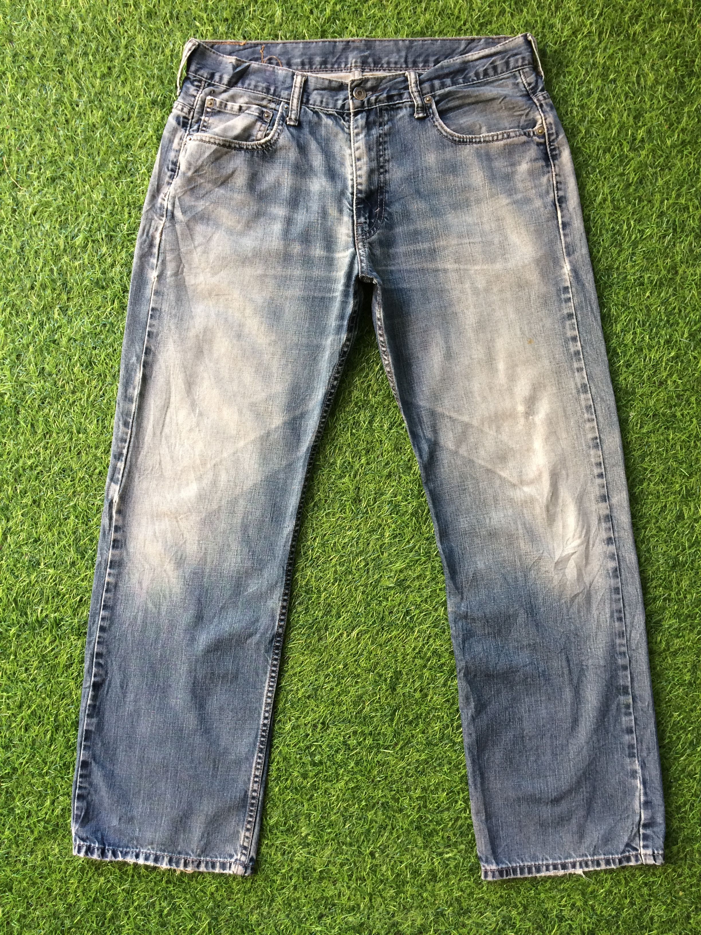 Levi's Distressed Levi's 569 Loose Straight Fit Jeans #B-978 Size US 35 - 3 Thumbnail