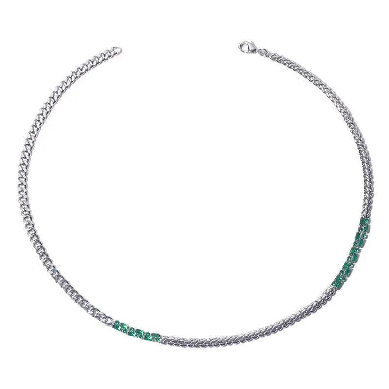 Jewelry Green Zircon Snake Chain Sweater Necklace Size ONE SIZE - 3 Thumbnail