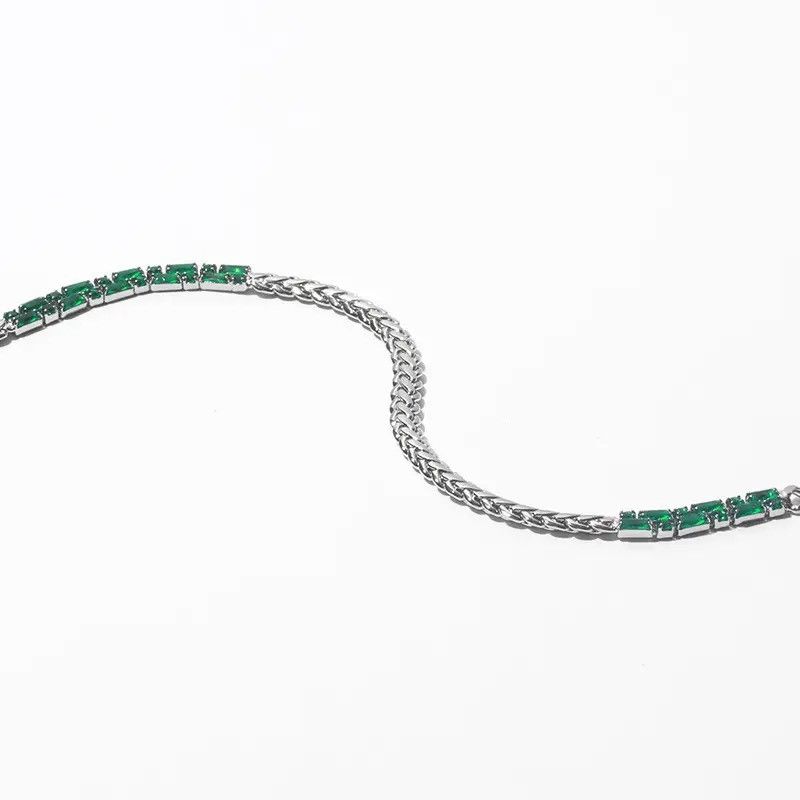 Jewelry Green Zircon Snake Chain Sweater Necklace Size ONE SIZE - 2 Thumbnail