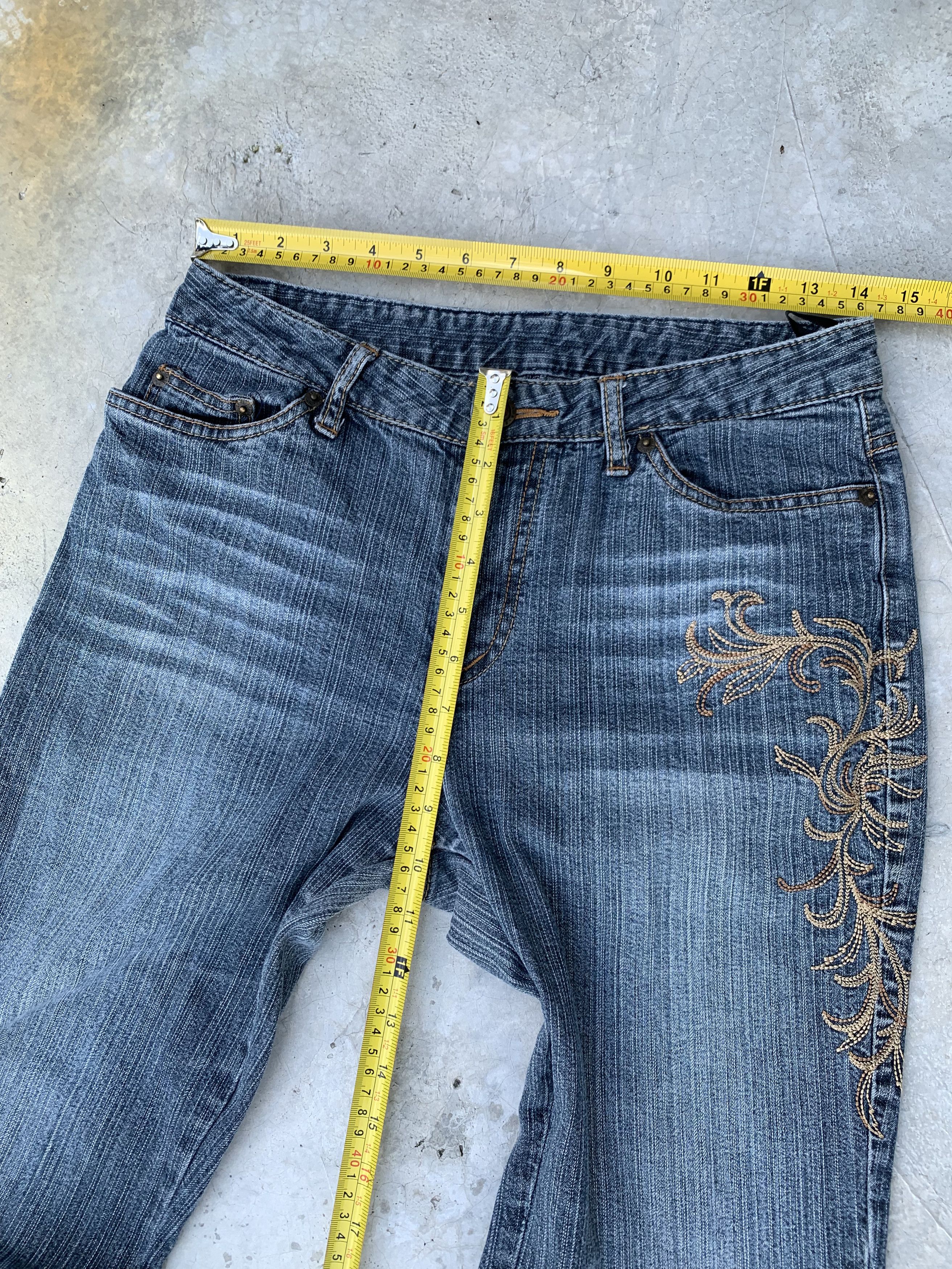 Japanese Brand Vintage Browdwin Japanese Karakuri Embroidered Motive Jeans Size US 29 - 6 Thumbnail