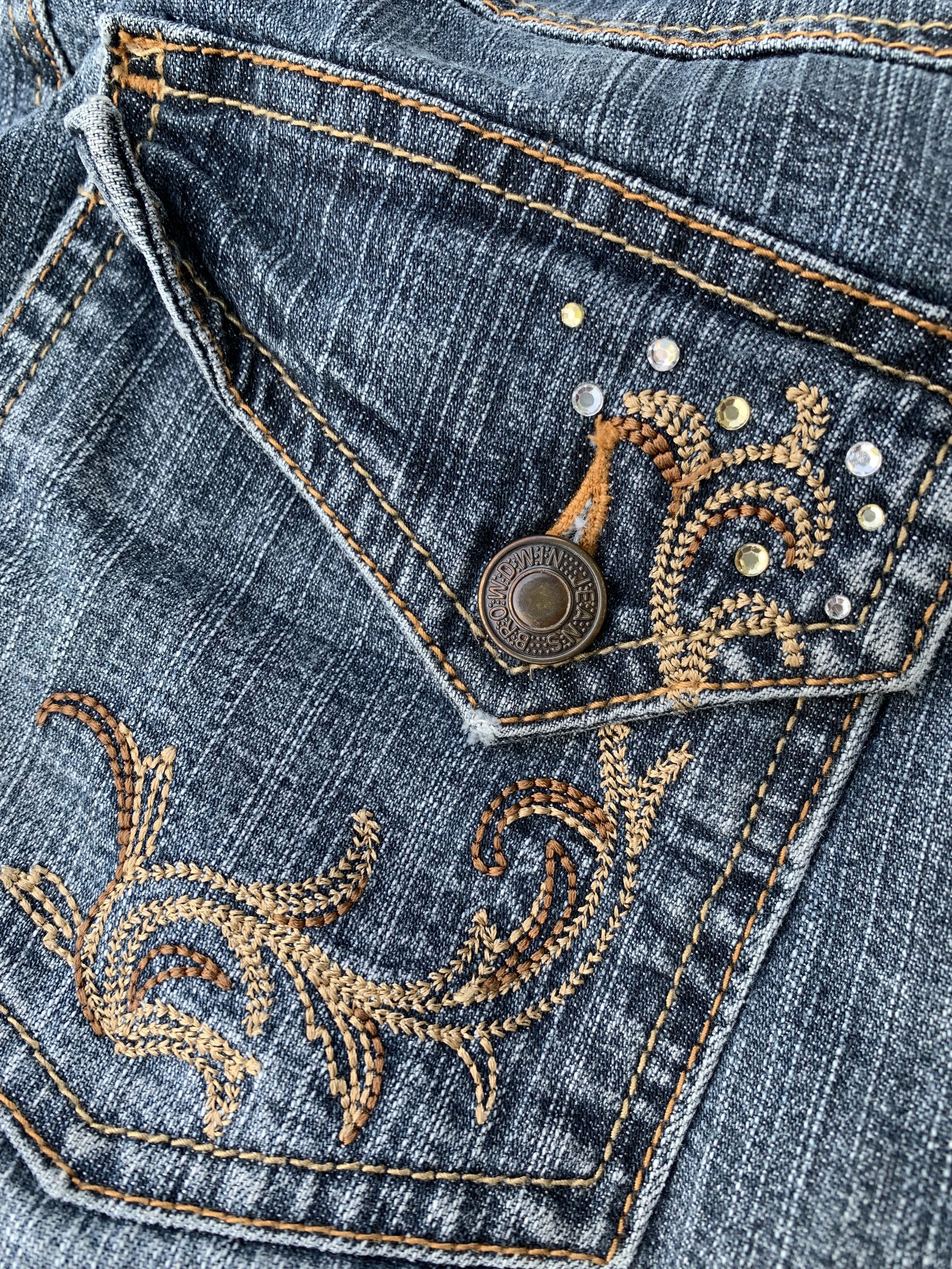 Japanese Brand Vintage Browdwin Japanese Karakuri Embroidered Motive Jeans Size US 29 - 15 Thumbnail
