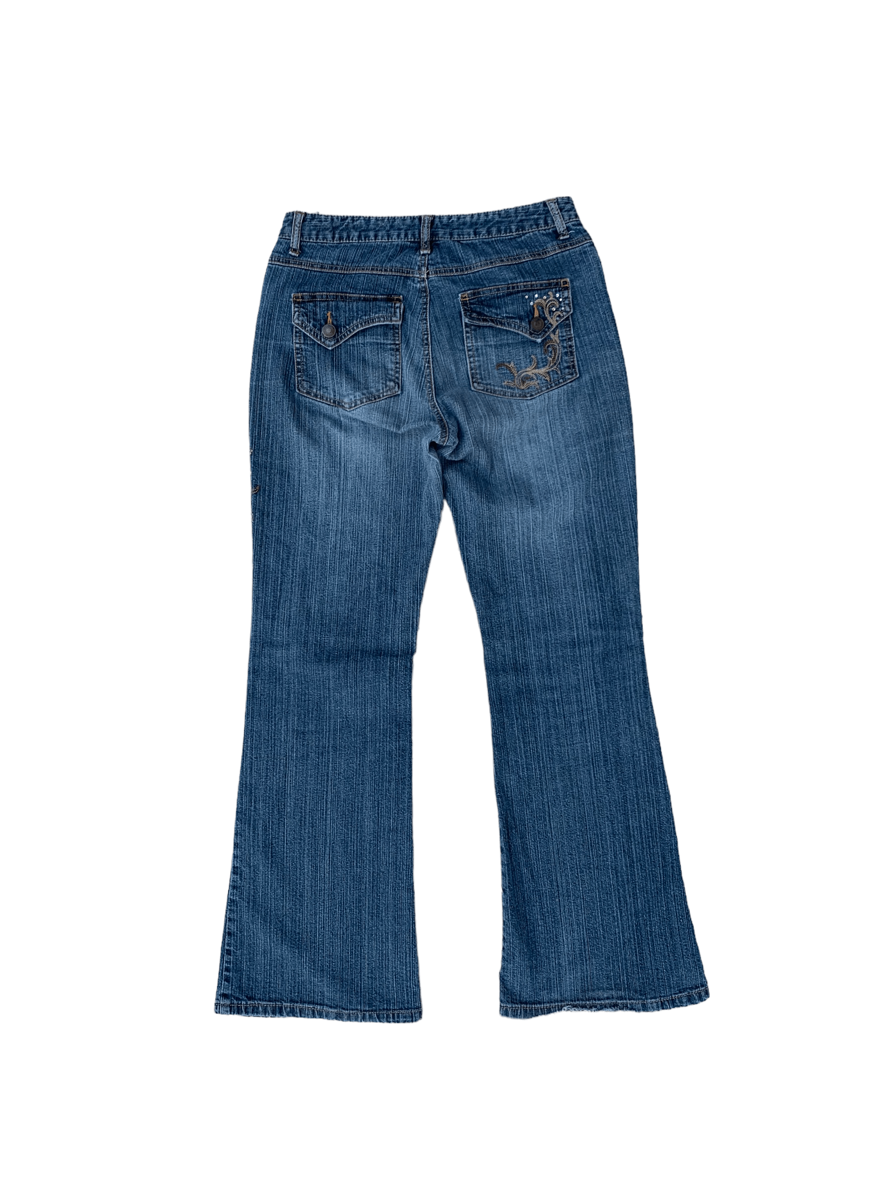 Japanese Brand Vintage Browdwin Japanese Karakuri Embroidered Motive Jeans Size US 29 - 2 Thumbnail