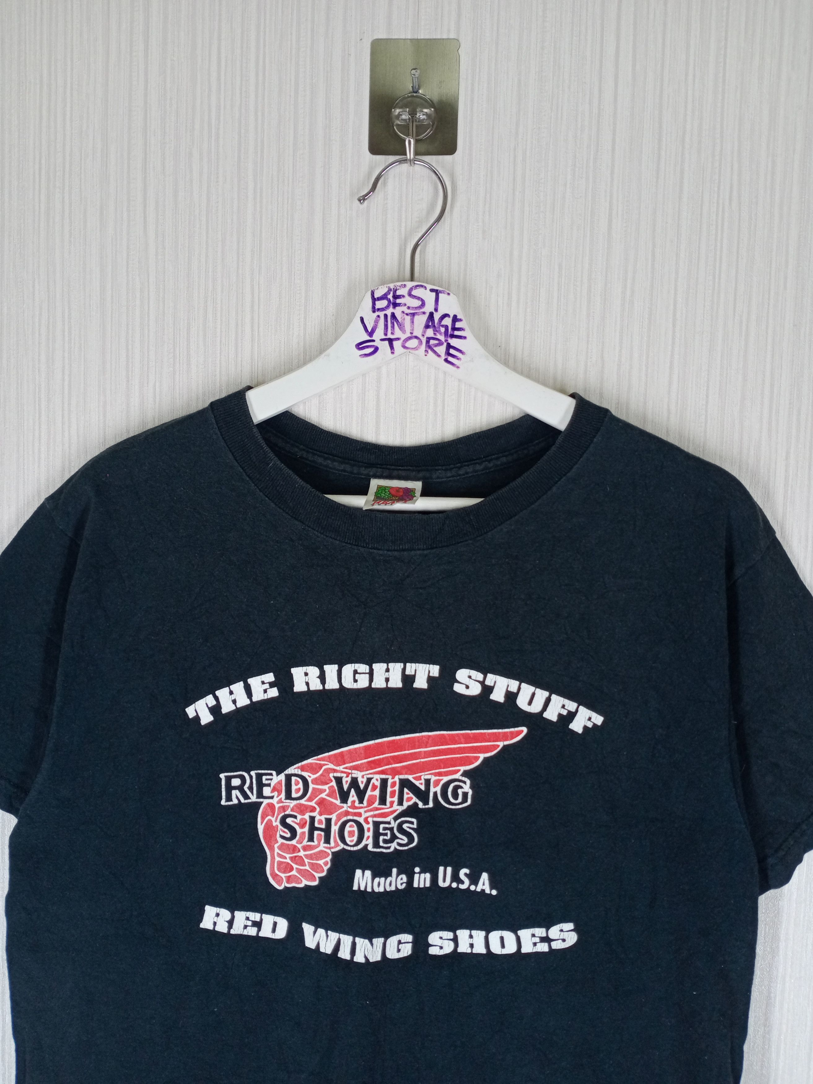 Red Wing Vintage Red Wing Shoes Big Logo Tshirt Size US M / EU 48-50 / 2 - 3 Thumbnail
