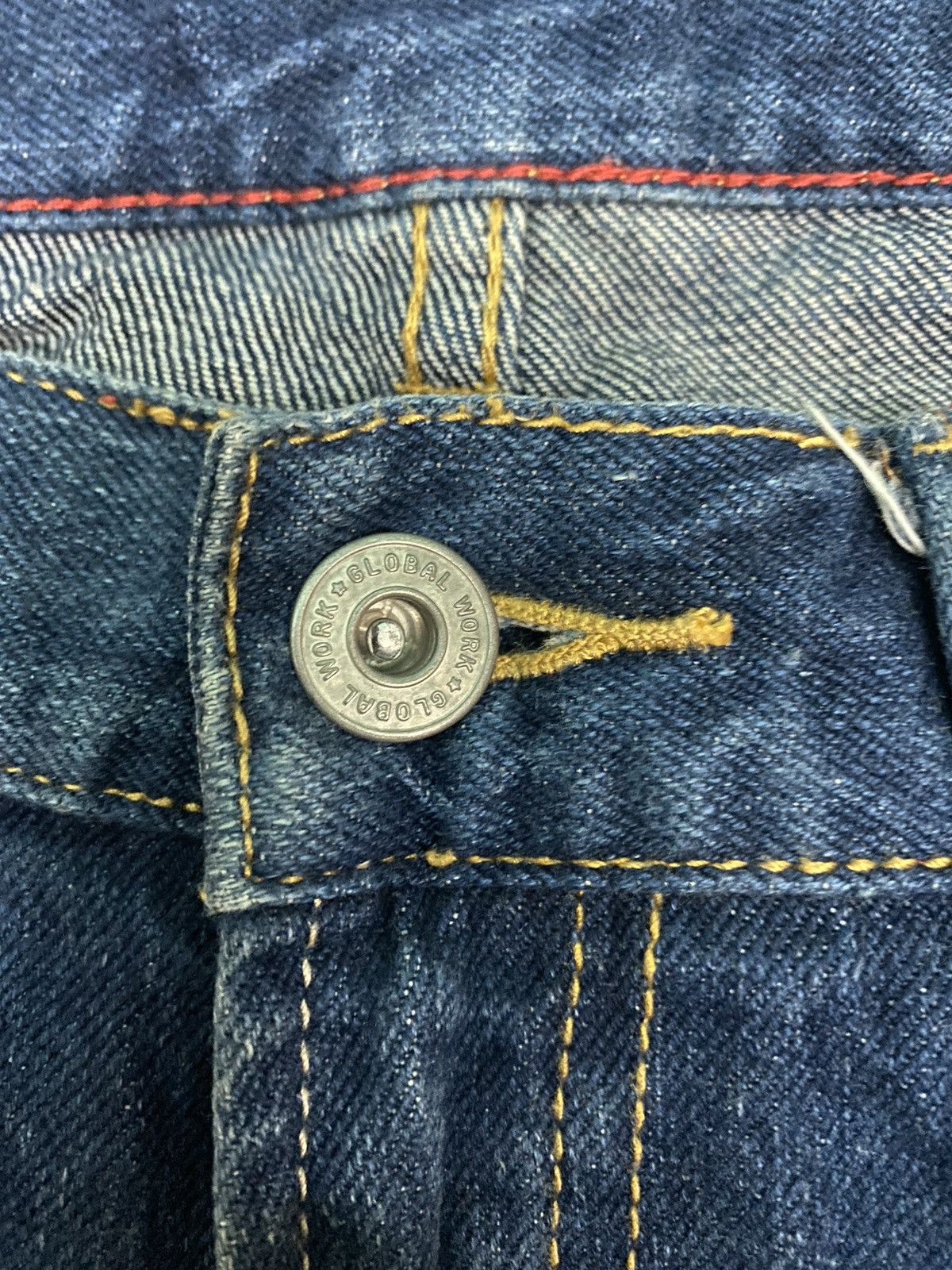 Japanese Brand DISTRESSED GLOBAL WORK SELVAGE DENIM SIZE 30 Size US 30 / EU 46 - 3 Thumbnail