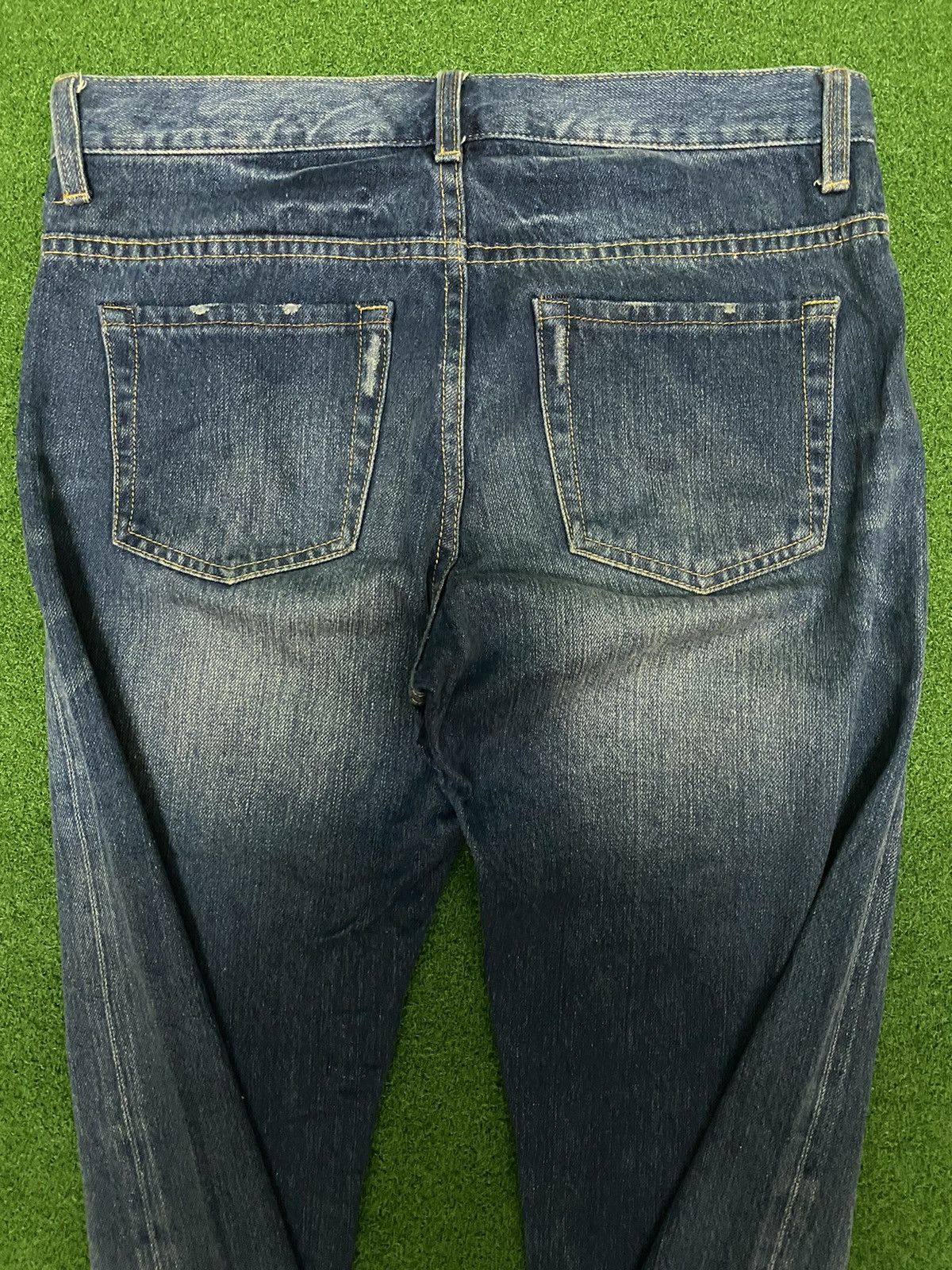 Japanese Brand DISTRESSED GLOBAL WORK SELVAGE DENIM SIZE 30 Size US 30 / EU 46 - 12 Thumbnail