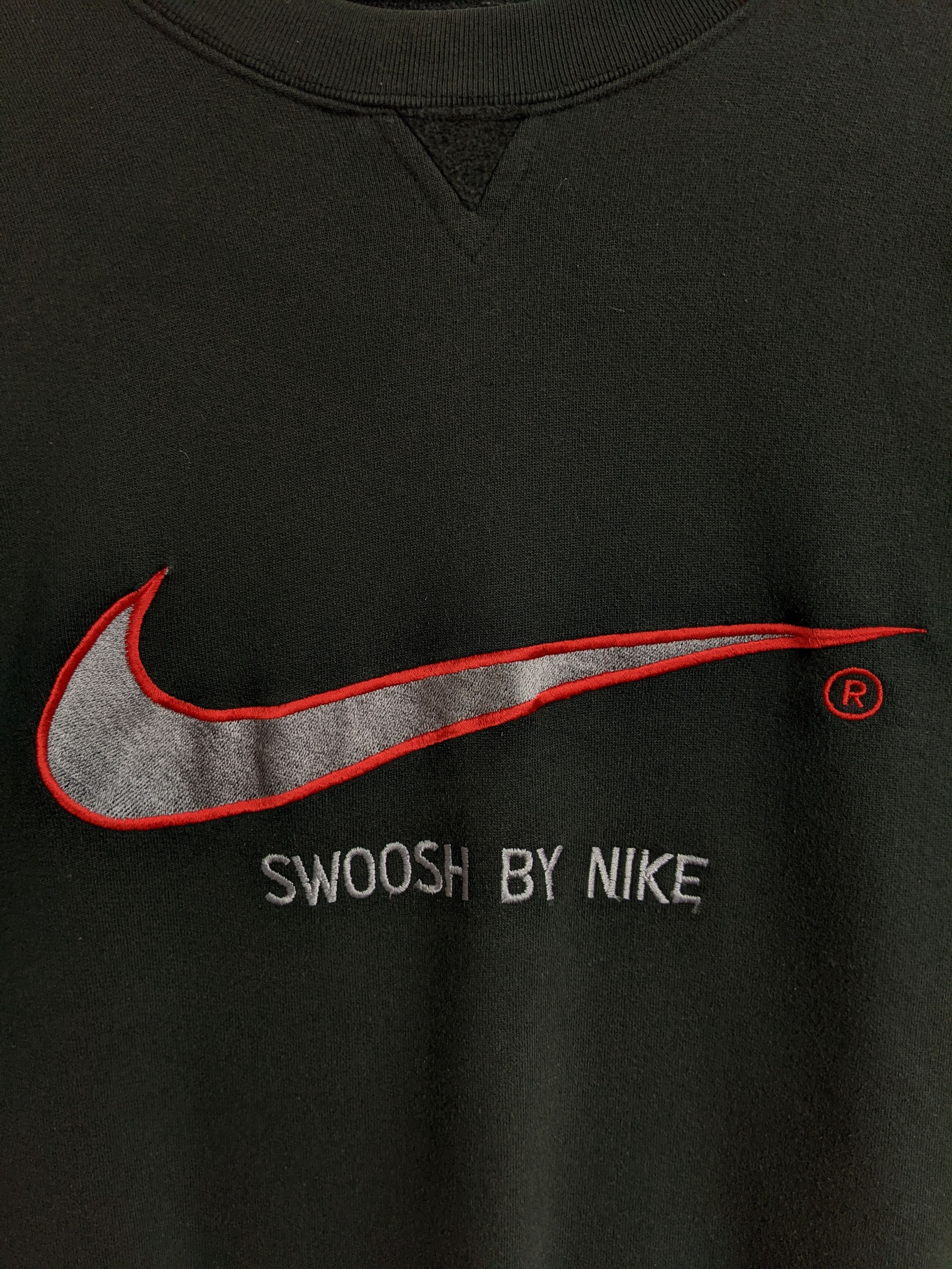 Nike × Vintage Vintage Y2K Nike Embroidery Swoosh Sweatshirt Size US L / EU 52-54 / 3 - 3 Thumbnail