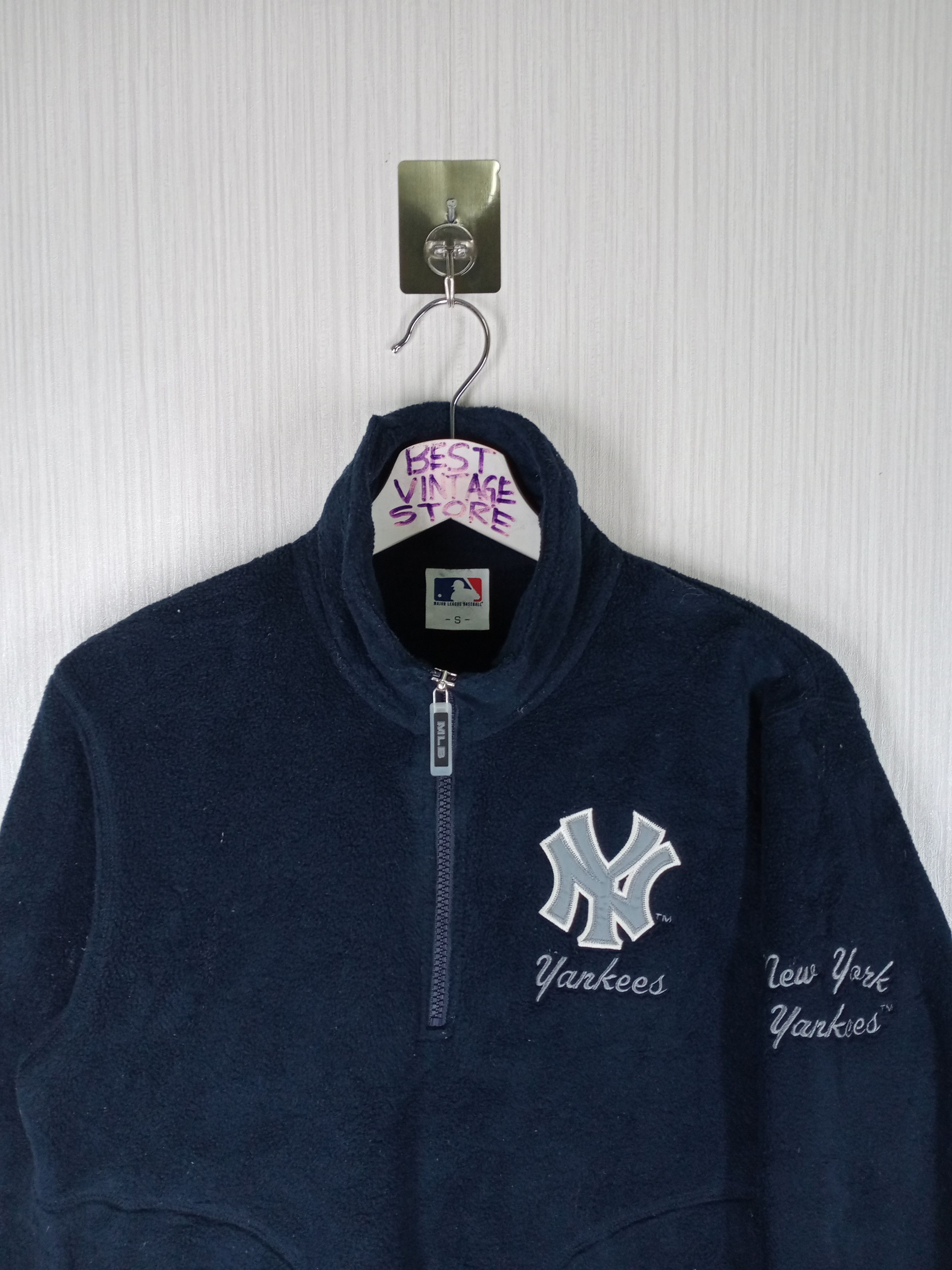 MLB Vintage NY Yankees MLB Fleece Half Zipper Sweatshirt Size US S / EU 44-46 / 1 - 3 Thumbnail