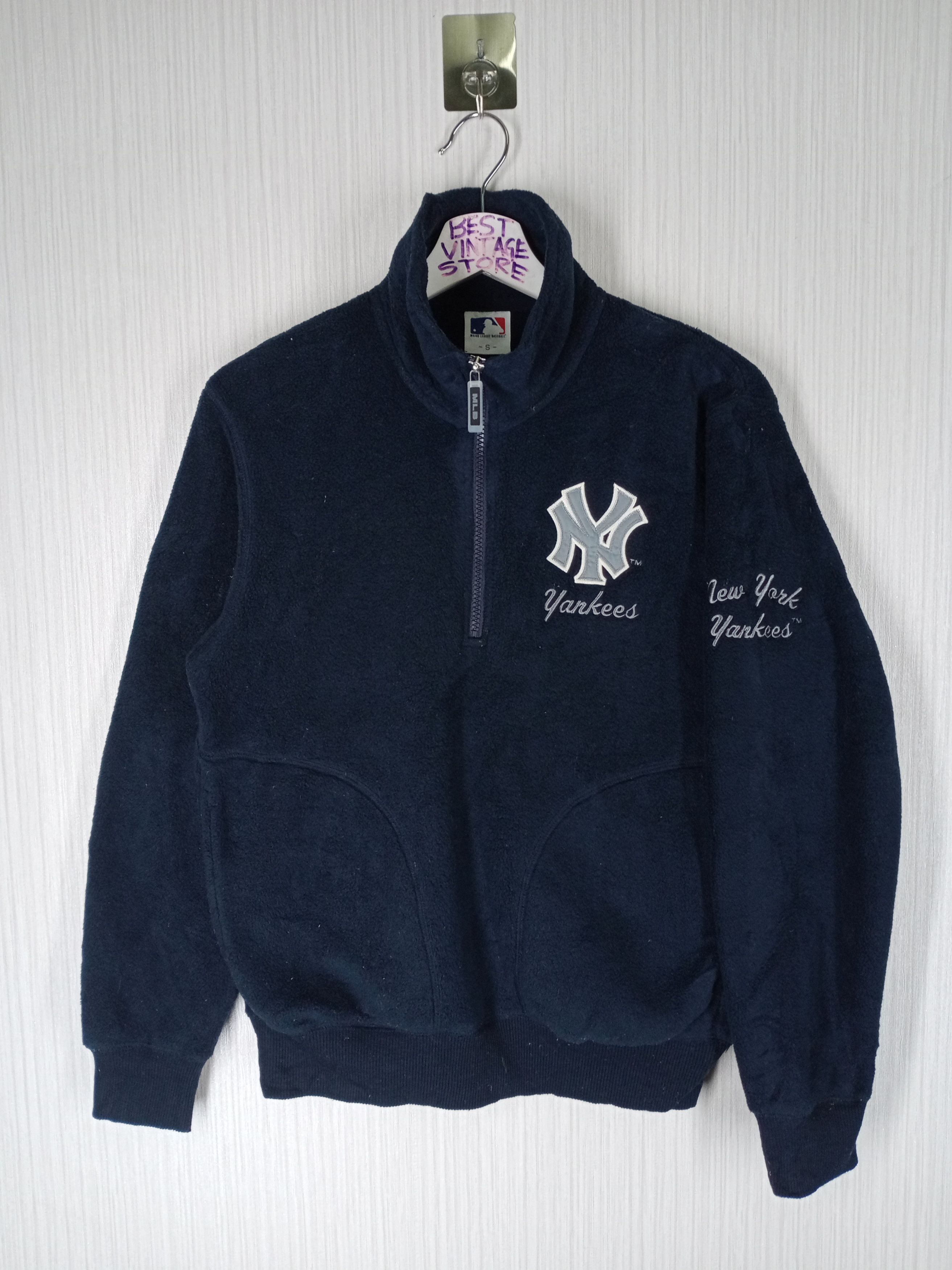 MLB Vintage NY Yankees MLB Fleece Half Zipper Sweatshirt Size US S / EU 44-46 / 1 - 1 Thumbnail