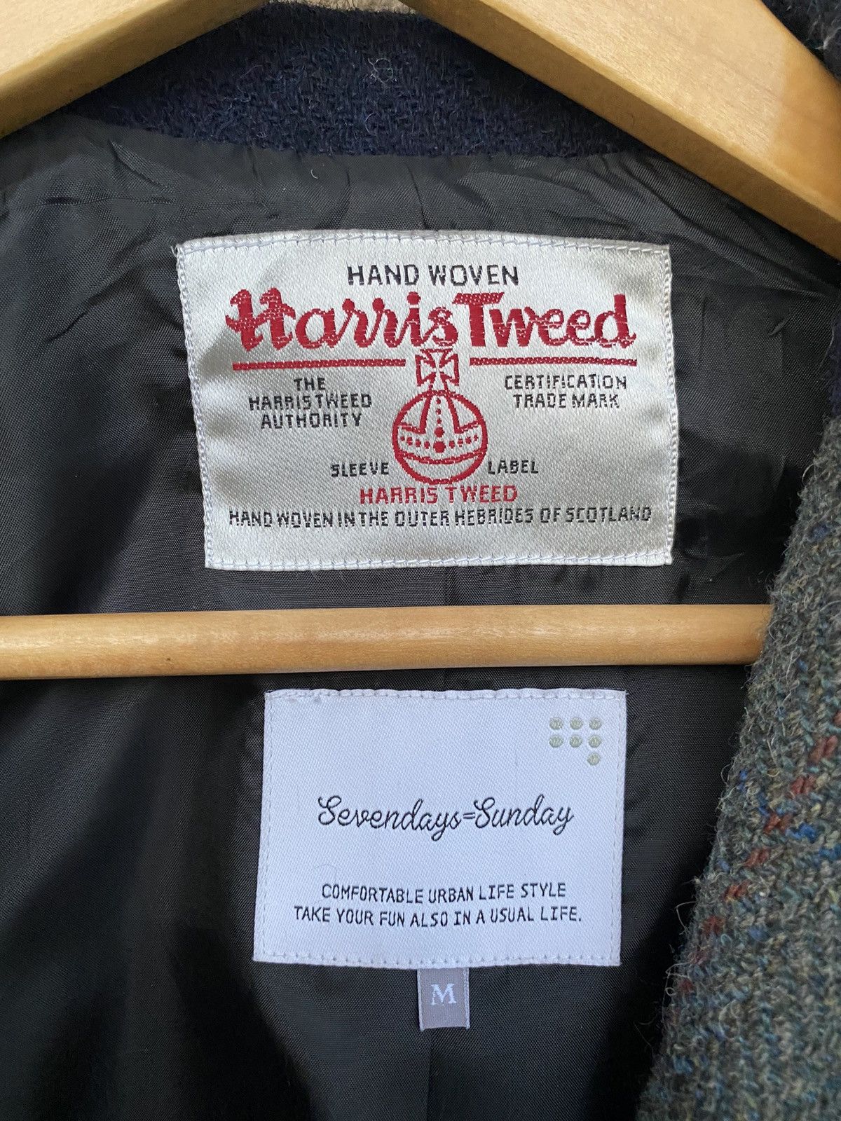 Designer × Harris Tweed 🔥HARRIS TWEED x SEVENDAY SUNDAY WOOL JACKET Size US M / EU 48-50 / 2 - 11 Thumbnail