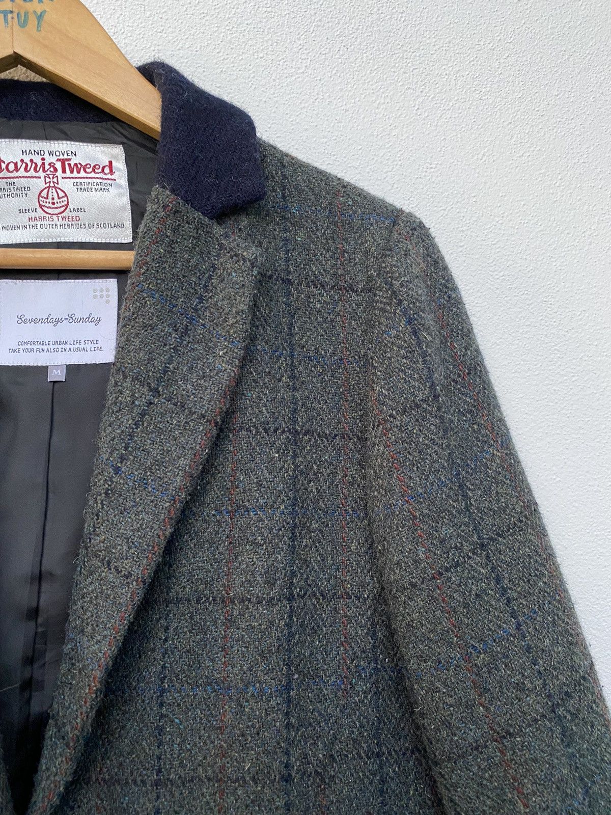 Designer × Harris Tweed 🔥HARRIS TWEED x SEVENDAY SUNDAY WOOL JACKET Size US M / EU 48-50 / 2 - 6 Thumbnail