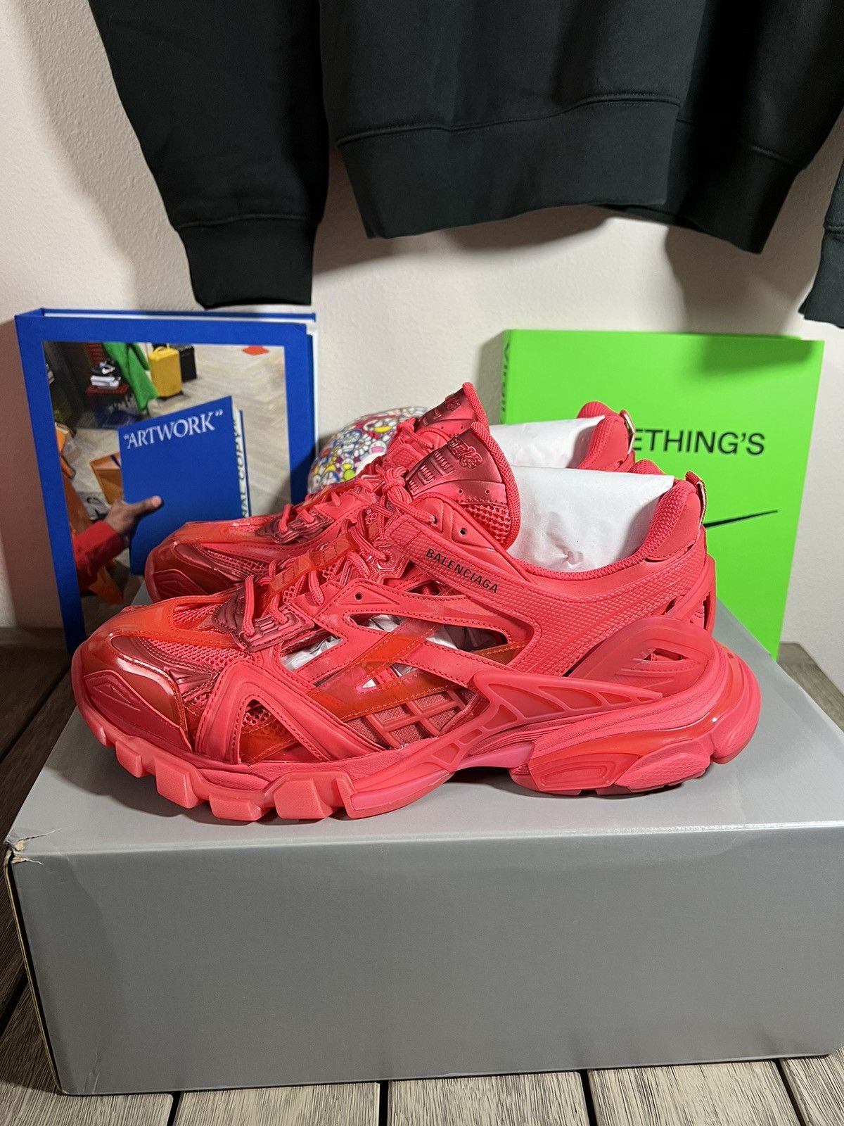 Balenciaga Balenciaga Track .2 Sneakers Red Clear Sole Size US 12 / EU 45 - 2 Thumbnail