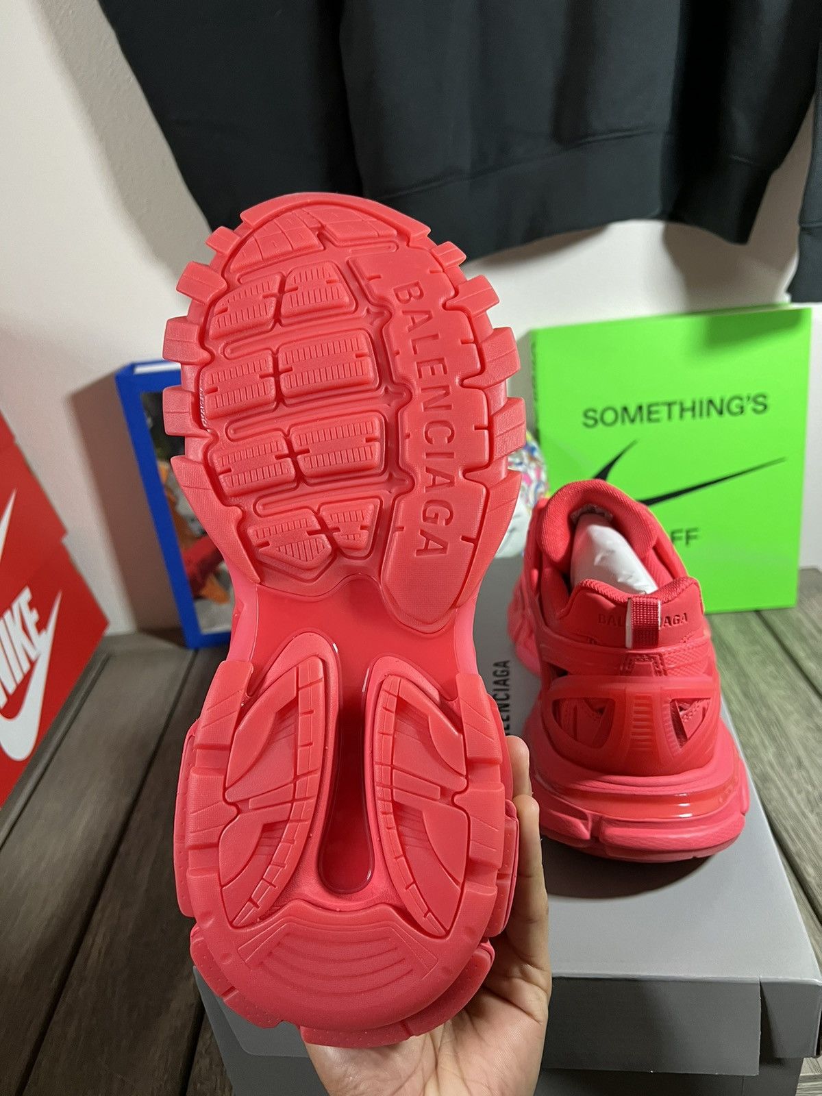 Balenciaga Balenciaga Track .2 Sneakers Red Clear Sole Size US 12 / EU 45 - 8 Thumbnail