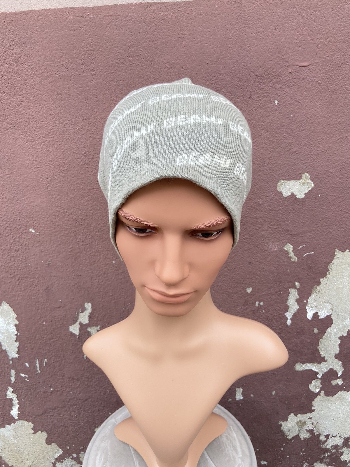 Beams Plus Beams Spellout Monogram Style Beanie Hat Size ONE SIZE - 1 Thumbnail