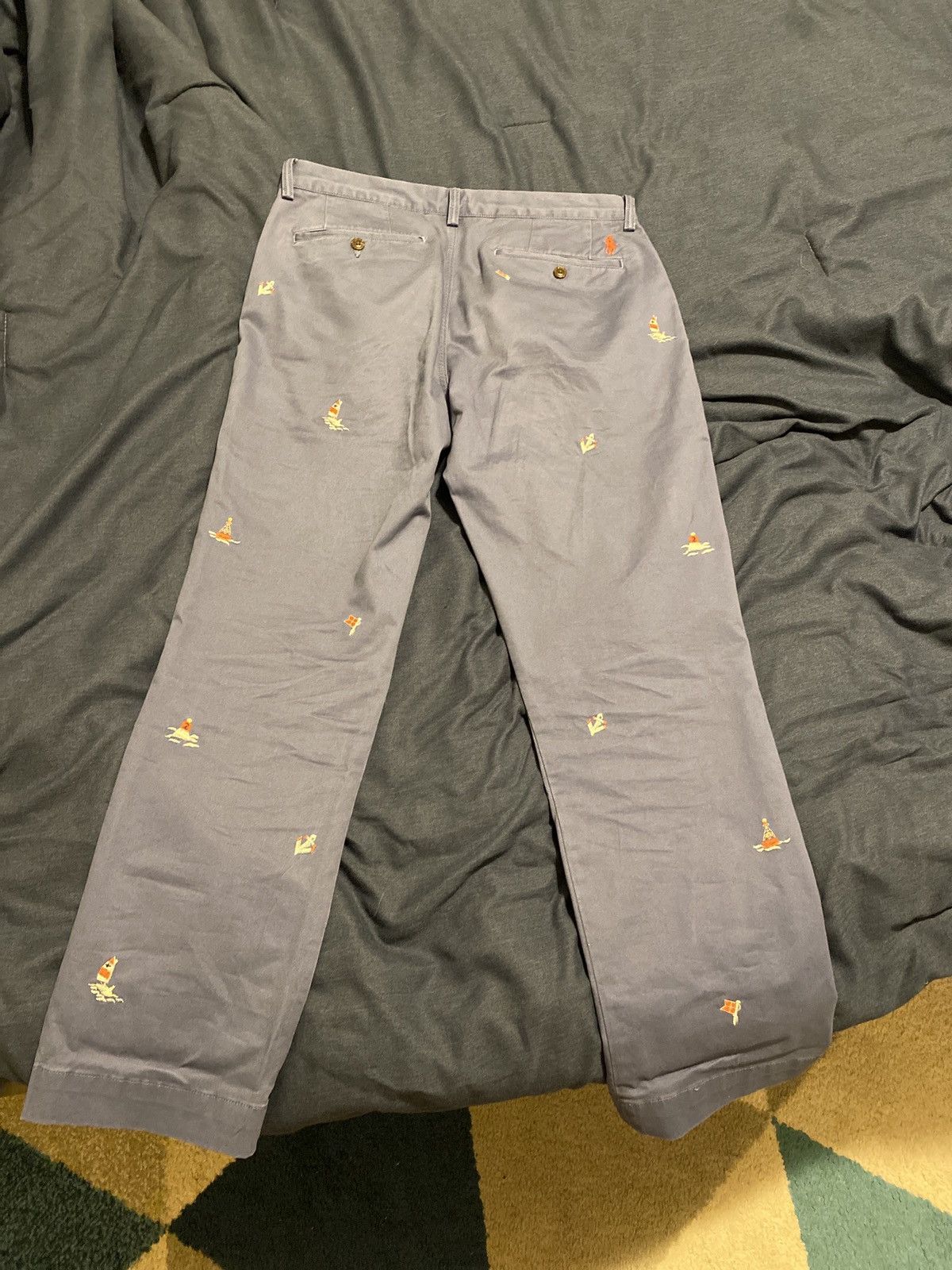 Polo Ralph Lauren Polo Ralph Lauren Nautical Embroidered Chinos Size US 31 - 2 Thumbnail
