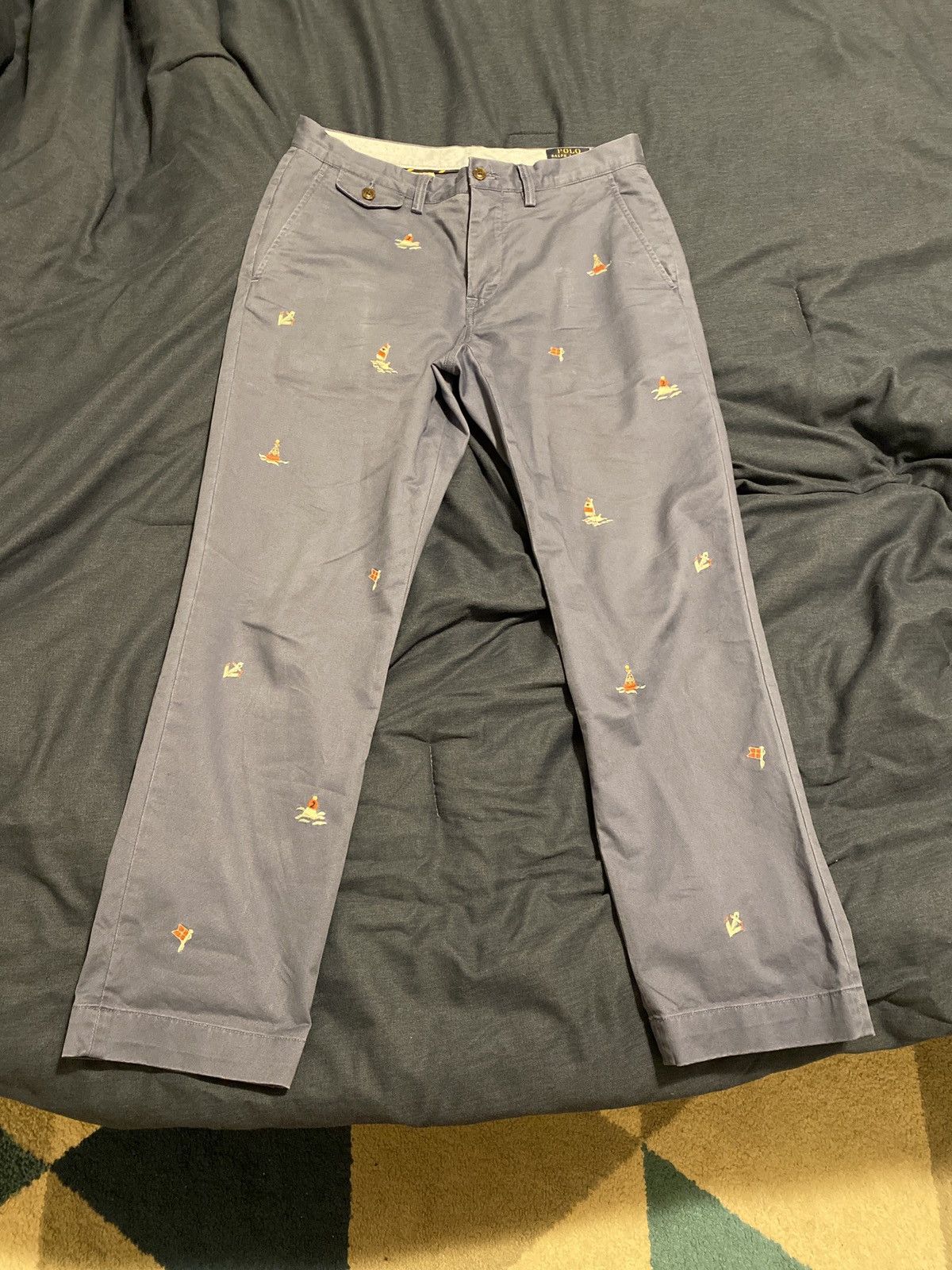 Polo Ralph Lauren Polo Ralph Lauren Nautical Embroidered Chinos Size US 31 - 1 Thumbnail