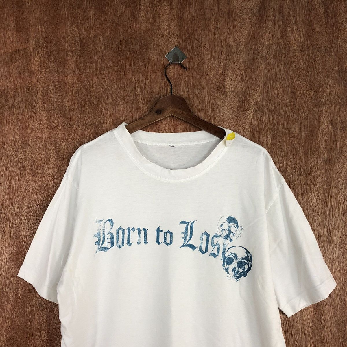 Japanese Brand DLL Born To Lost skull White Short Sleeve Tshirt #2064 Size US M / EU 48-50 / 2 - 7 Thumbnail
