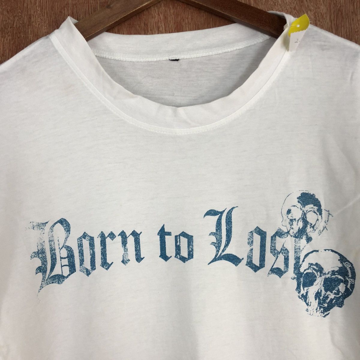 Japanese Brand DLL Born To Lost skull White Short Sleeve Tshirt #2064 Size US M / EU 48-50 / 2 - 8 Thumbnail
