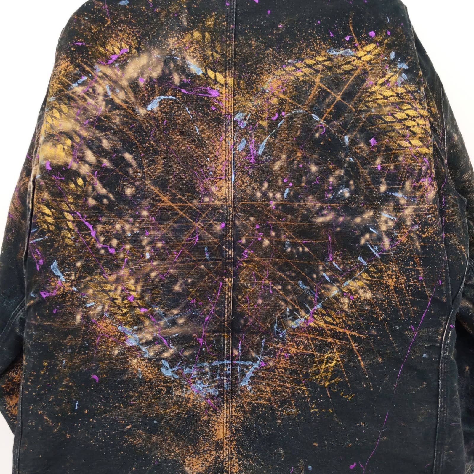 Carhartt × Vintage Carhartt Custom Paint Heart Carpenter Jacket Corduroy Collar Size US XL / EU 56 / 4 - 5 Thumbnail