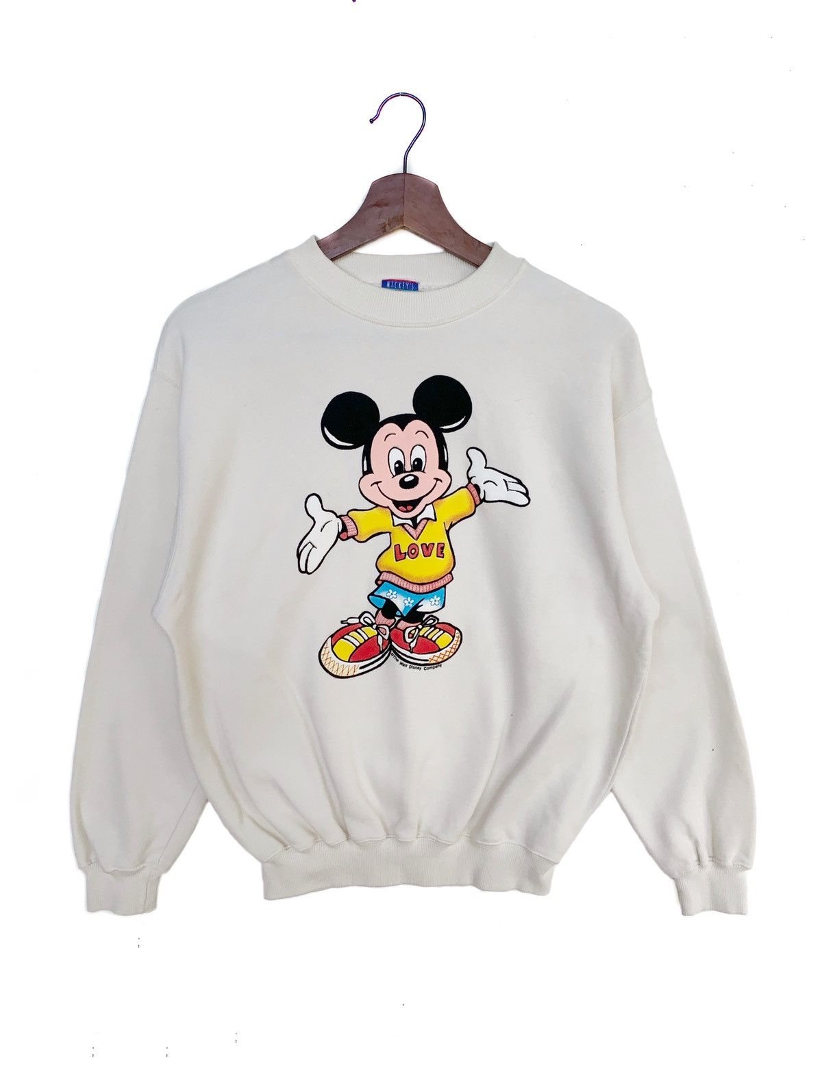Disney × Mickey Mouse Vintage 90s Disney Mickey Mouse Rubber Print Sweatshirt Size US M / EU 48-50 / 2 - 1 Thumbnail