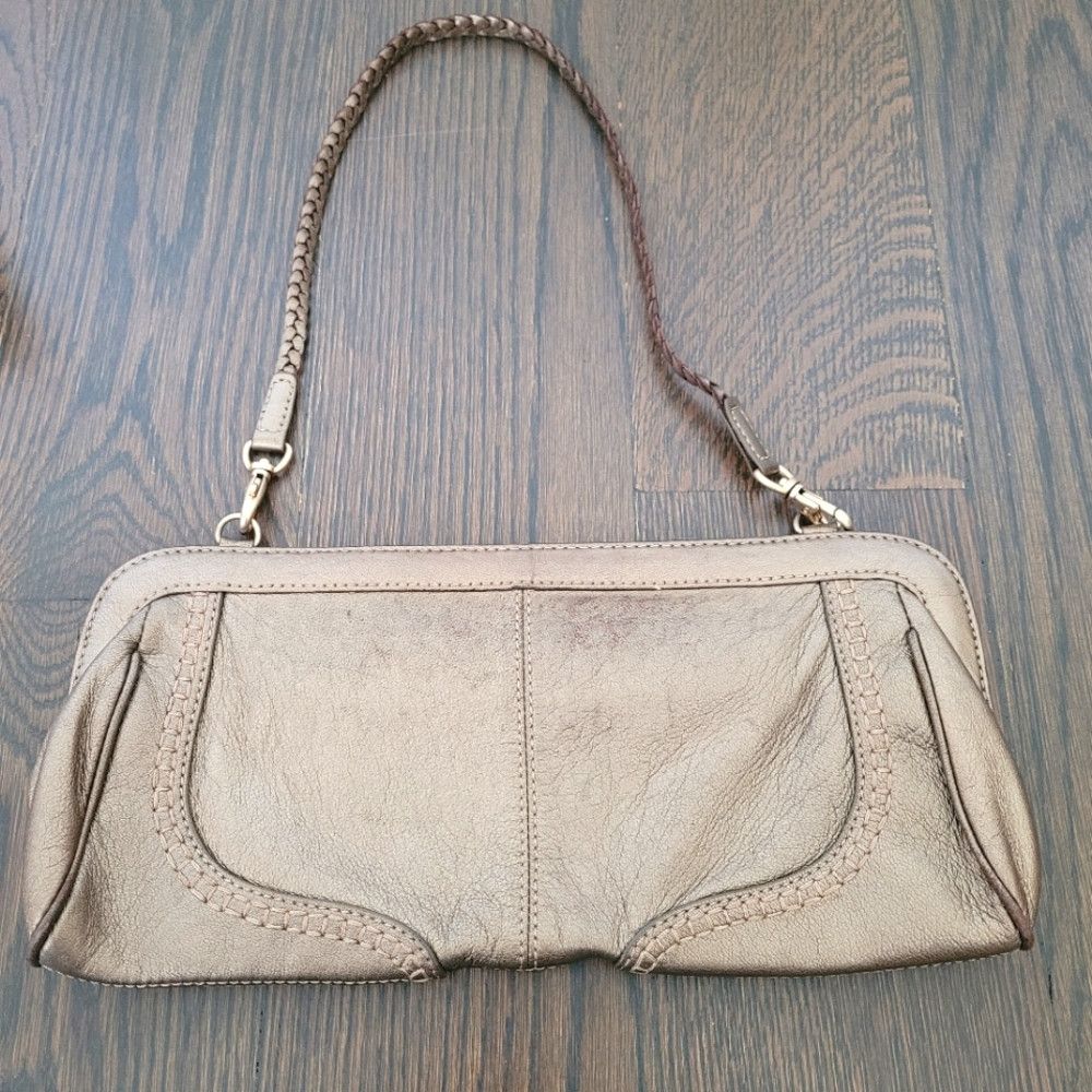 Genuine Leather Sigrid Olsen Bronze Leather Convertible Clutch Size ONE SIZE - 9 Thumbnail