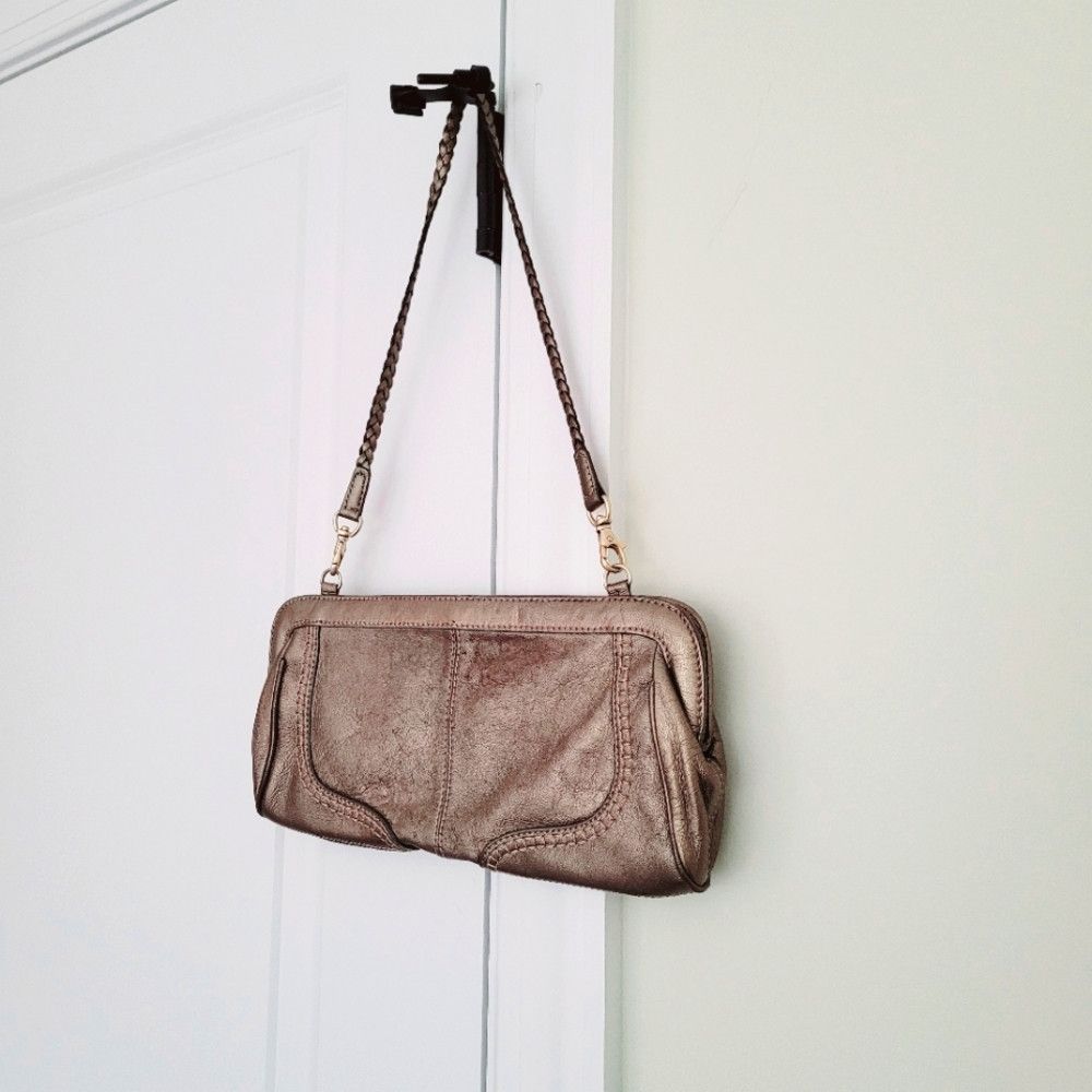 Genuine Leather Sigrid Olsen Bronze Leather Convertible Clutch Size ONE SIZE - 3 Thumbnail