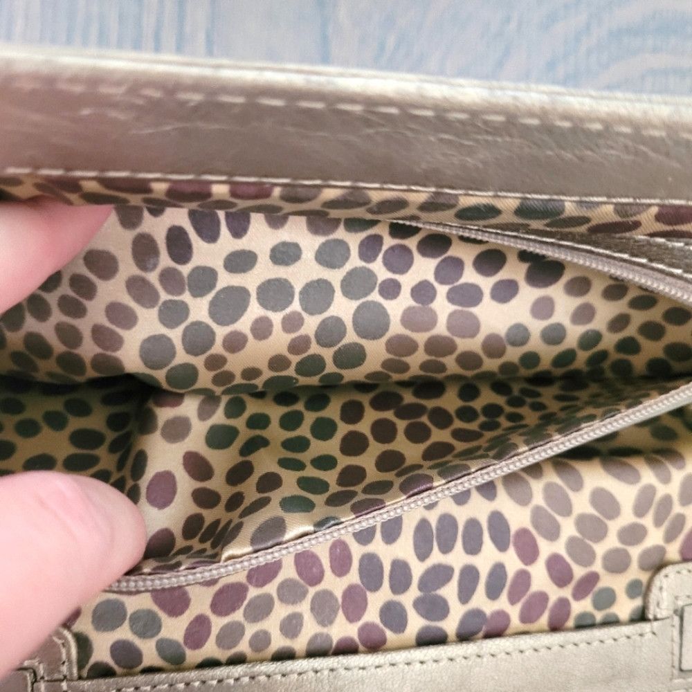 Genuine Leather Sigrid Olsen Bronze Leather Convertible Clutch Size ONE SIZE - 7 Thumbnail