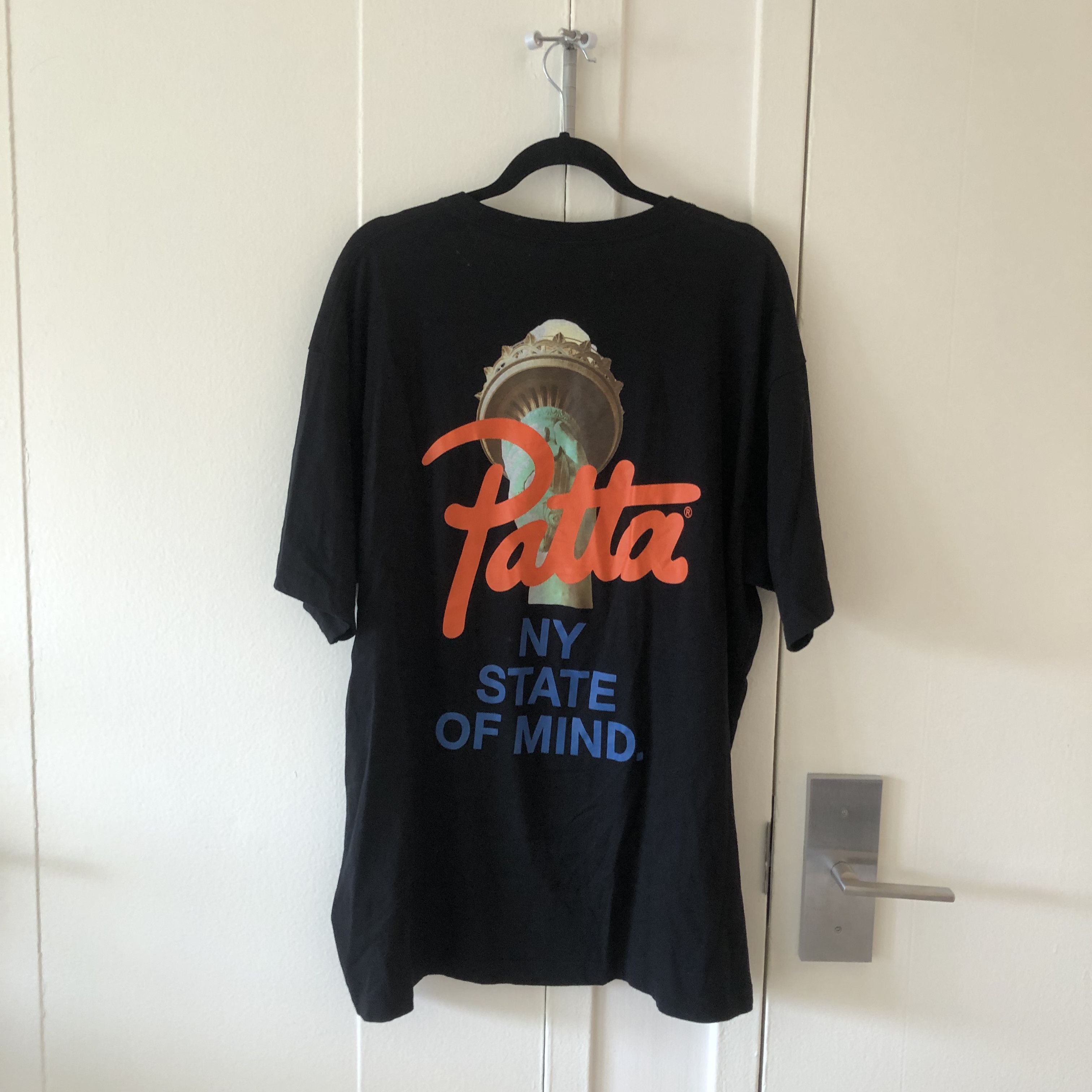 image of Patta New York State Of Mind Tee in Black, Men's (Size 2XL)