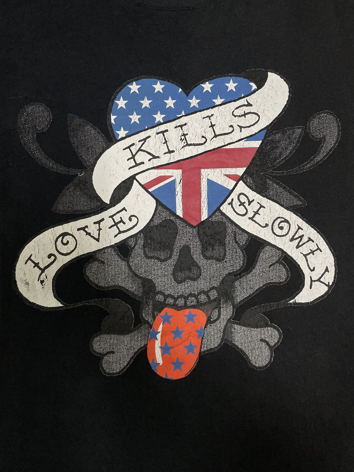 Ed Hardy Vintage Y2K Ed Hardy Sunfaded Skull Tees Size L / US 10 / IT 46 - 3 Thumbnail