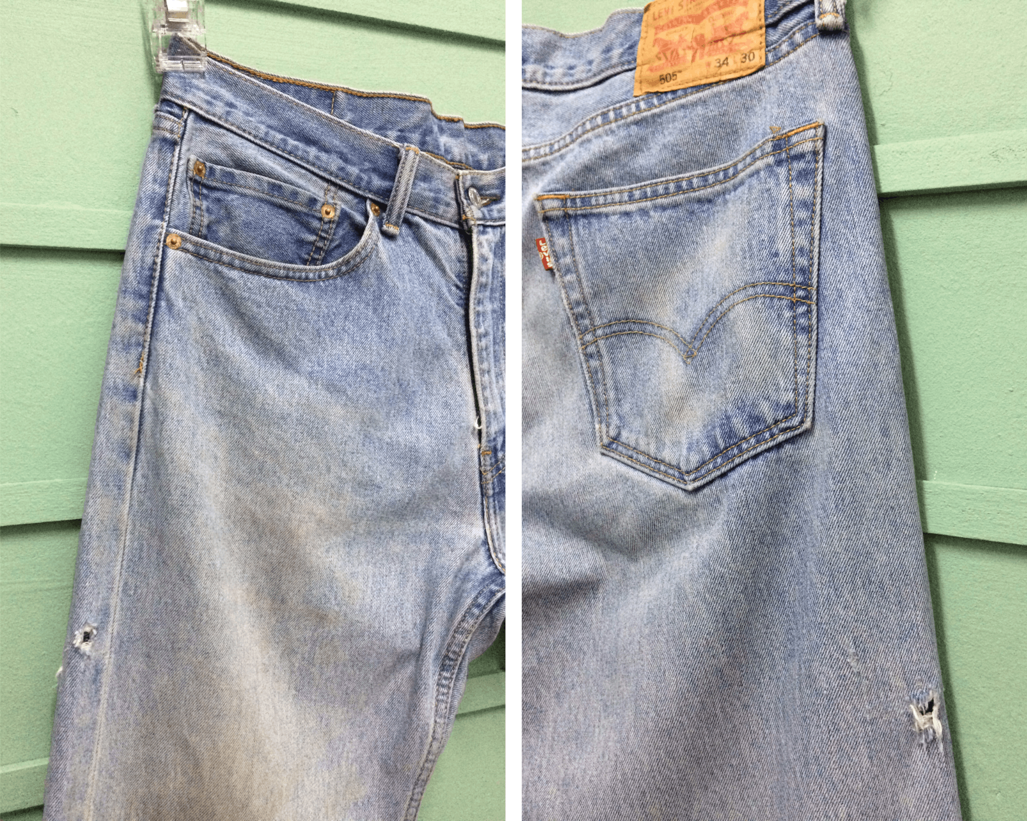 Levi's × Vintage Levis 505 Dirty Jeans #B-177 Size US 34 / EU 50 - 10 Thumbnail
