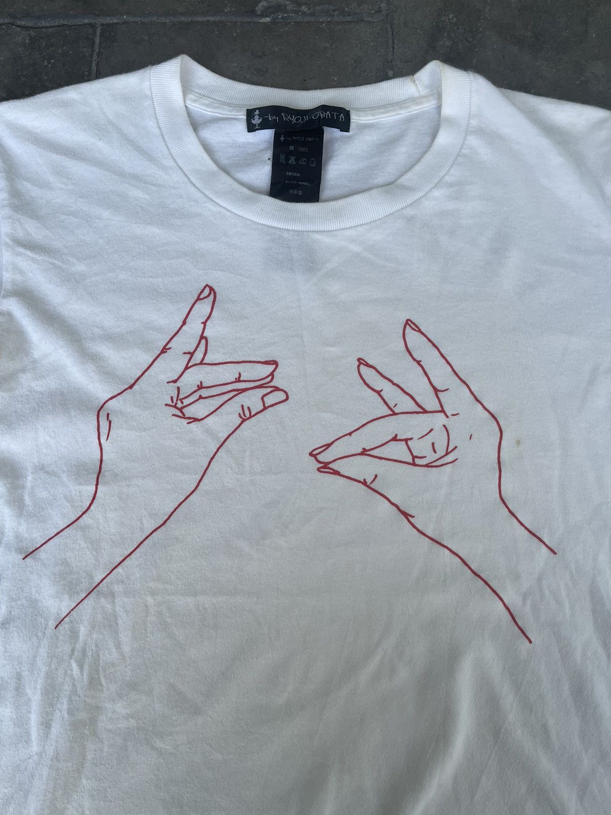 Japanese Brand JAPAN MADE By Ryoji Obata Hands Art Tee Size US M / EU 48-50 / 2 - 2 Thumbnail