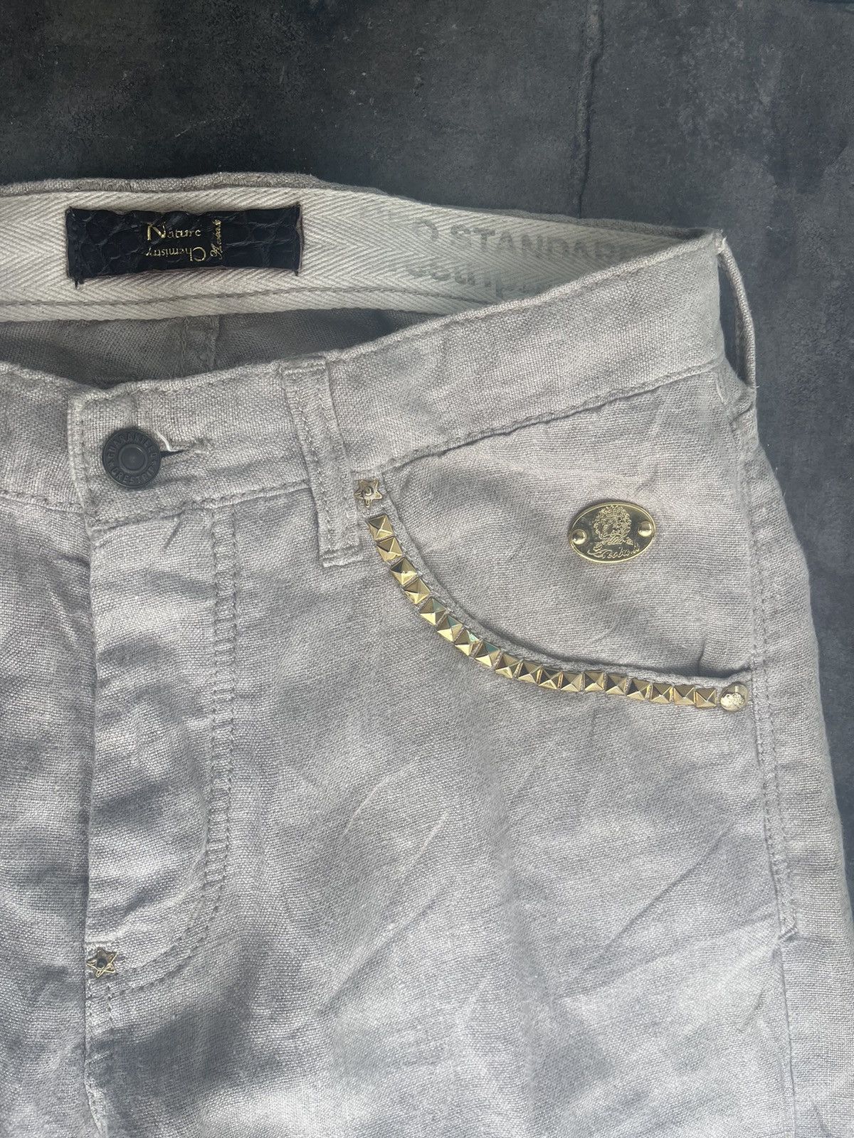 Le Grande Bleu (L.G.B.) JAPAN MADE Drestrip Neo Standard Nature Chemistry Linen Pant Size US 30 / EU 46 - 4 Thumbnail