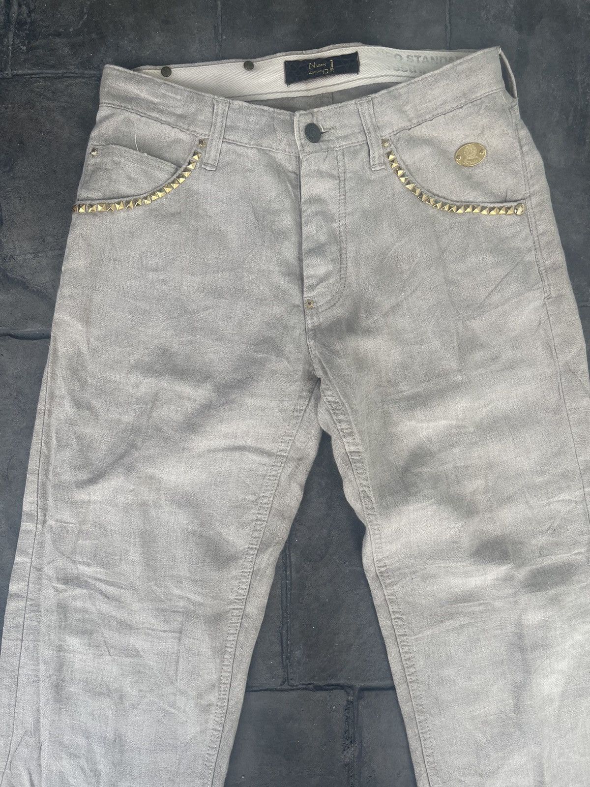 Le Grande Bleu (L.G.B.) JAPAN MADE Drestrip Neo Standard Nature Chemistry Linen Pant Size US 30 / EU 46 - 2 Thumbnail