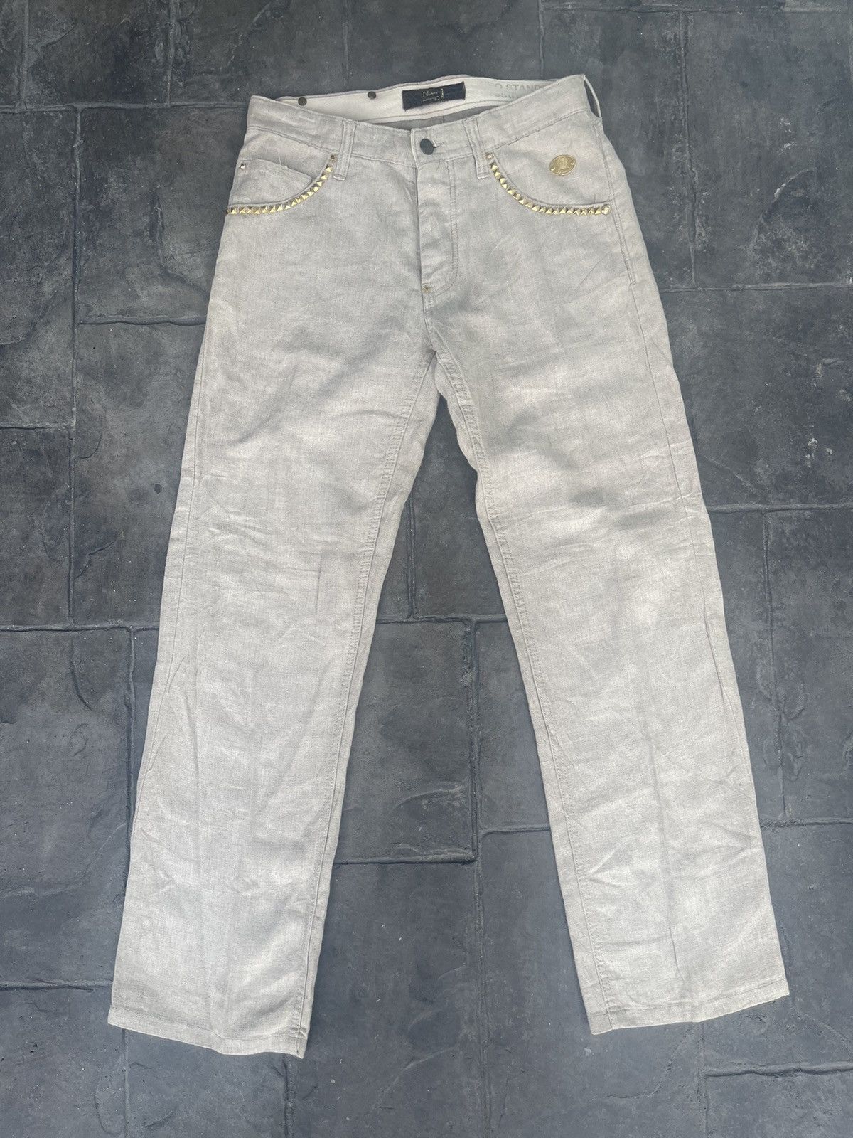 Le Grande Bleu (L.G.B.) JAPAN MADE Drestrip Neo Standard Nature Chemistry Linen Pant Size US 30 / EU 46 - 1 Thumbnail