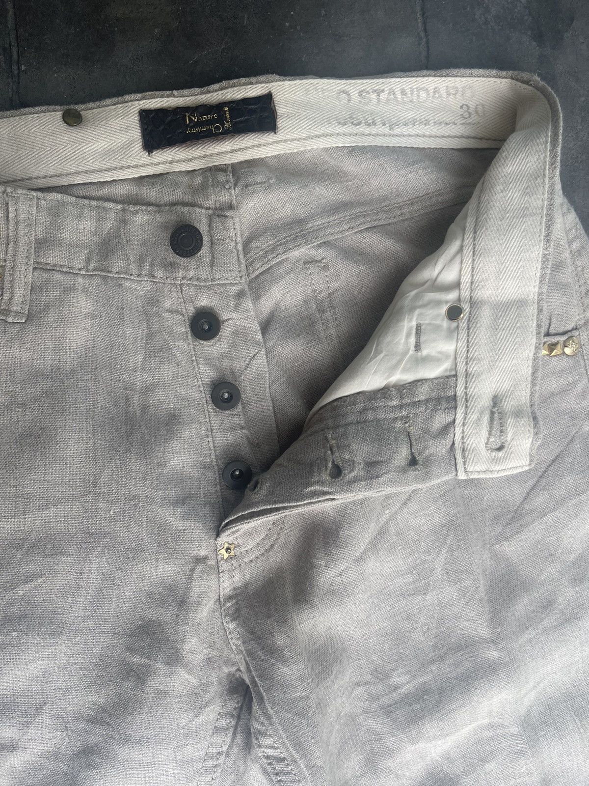 Le Grande Bleu (L.G.B.) JAPAN MADE Drestrip Neo Standard Nature Chemistry Linen Pant Size US 30 / EU 46 - 5 Thumbnail