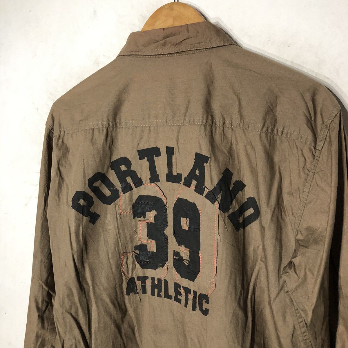Japanese Brand VARSITY JACKET PORTLAND 39 ATHLETES BIG LOGO Size US L / EU 52-54 / 3 - 9 Thumbnail