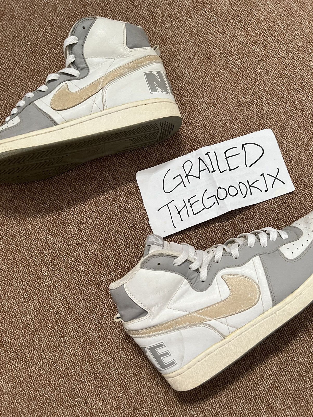 Nike × Vintage Vintage Nike Terminator High White Medium Grey 2004 Size US 10 / EU 43 - 8 Thumbnail