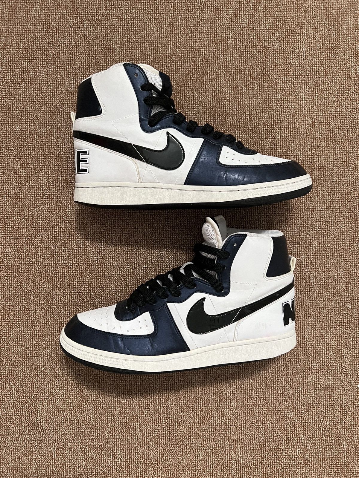 Nike × Vintage Nike Terminator High Basic Obsidian Navy White Black Size US 9 / EU 42 - 2 Thumbnail