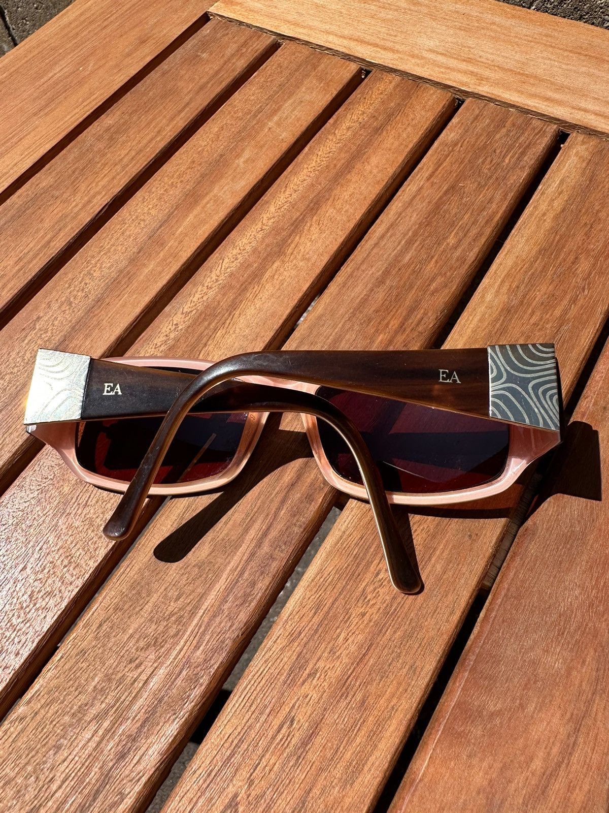 Emporio Armani Vintage Emporio Armani Logo Sunglasses shades marble frame Size ONE SIZE - 4 Thumbnail