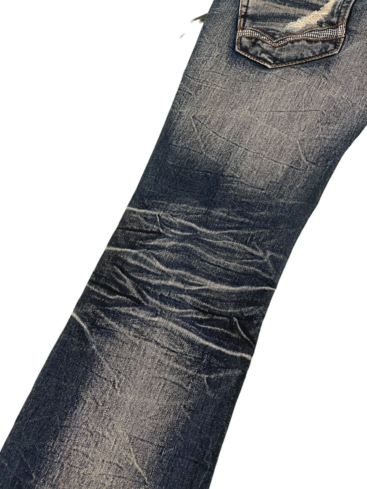 Japanese Brand Flare Jeans Nicole Slim Stretch Acid Wash Low Rise 3🟦8 Size US 31 - 6 Thumbnail