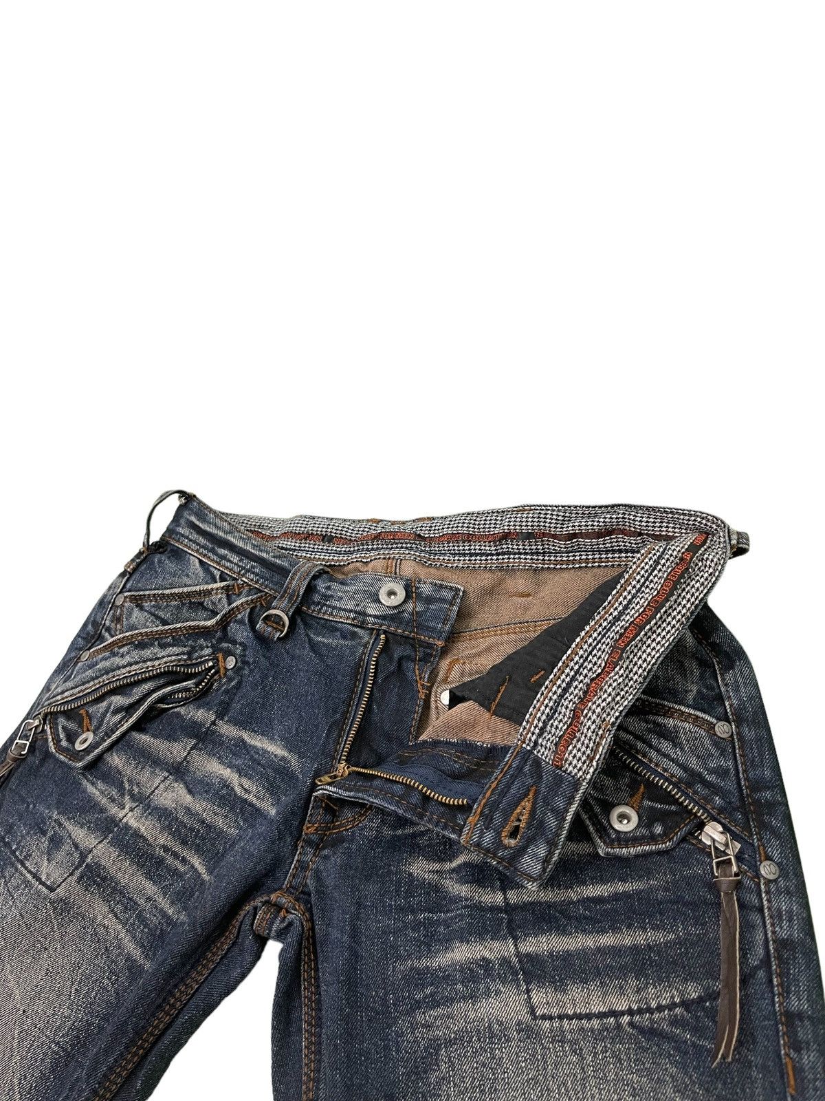 Japanese Brand Flare Jeans Nicole Slim Stretch Acid Wash Low Rise 3🟦8 Size US 31 - 21 Thumbnail