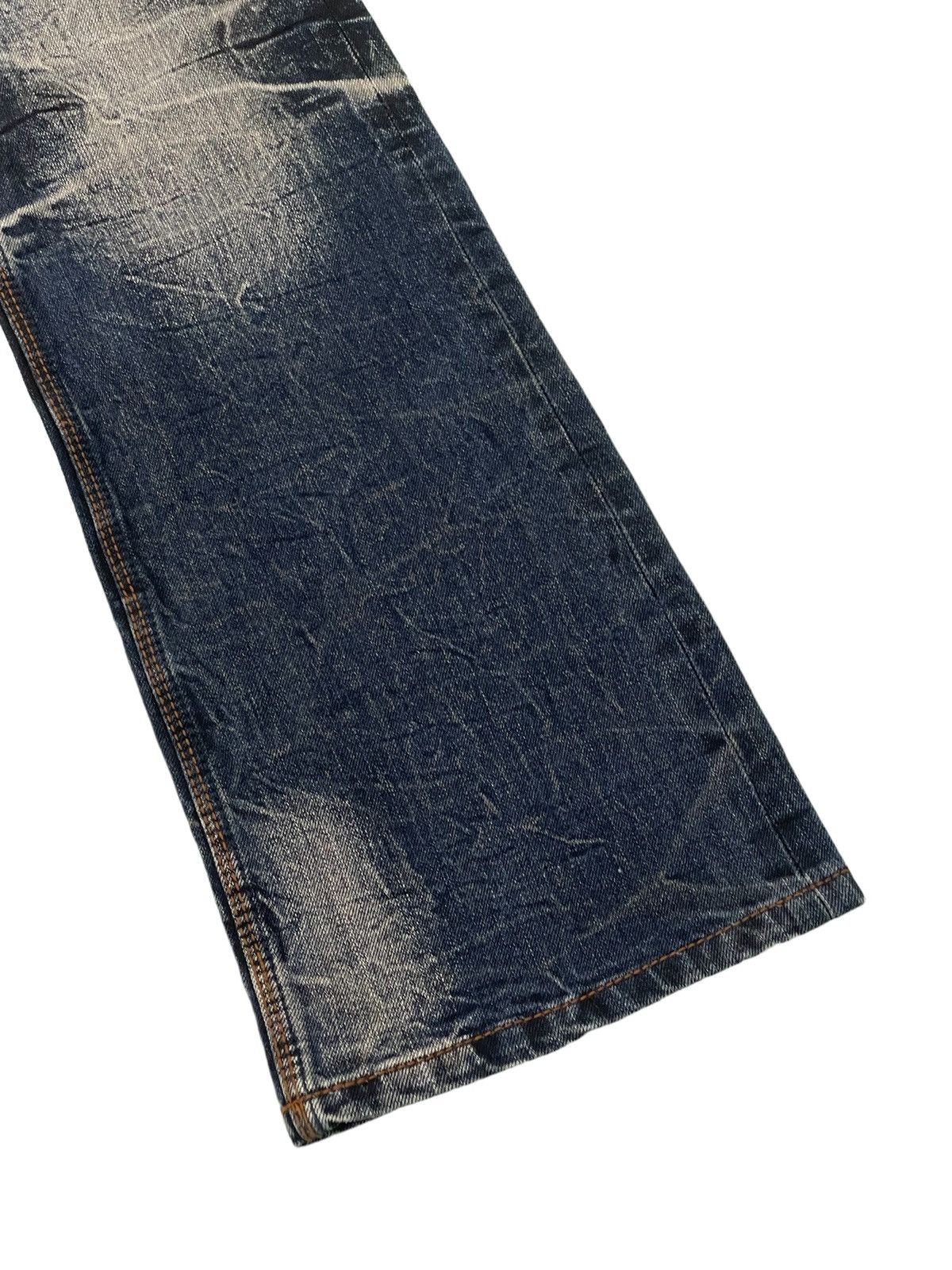 Japanese Brand Flare Jeans Nicole Slim Stretch Acid Wash Low Rise 3🟦8 Size US 31 - 14 Thumbnail