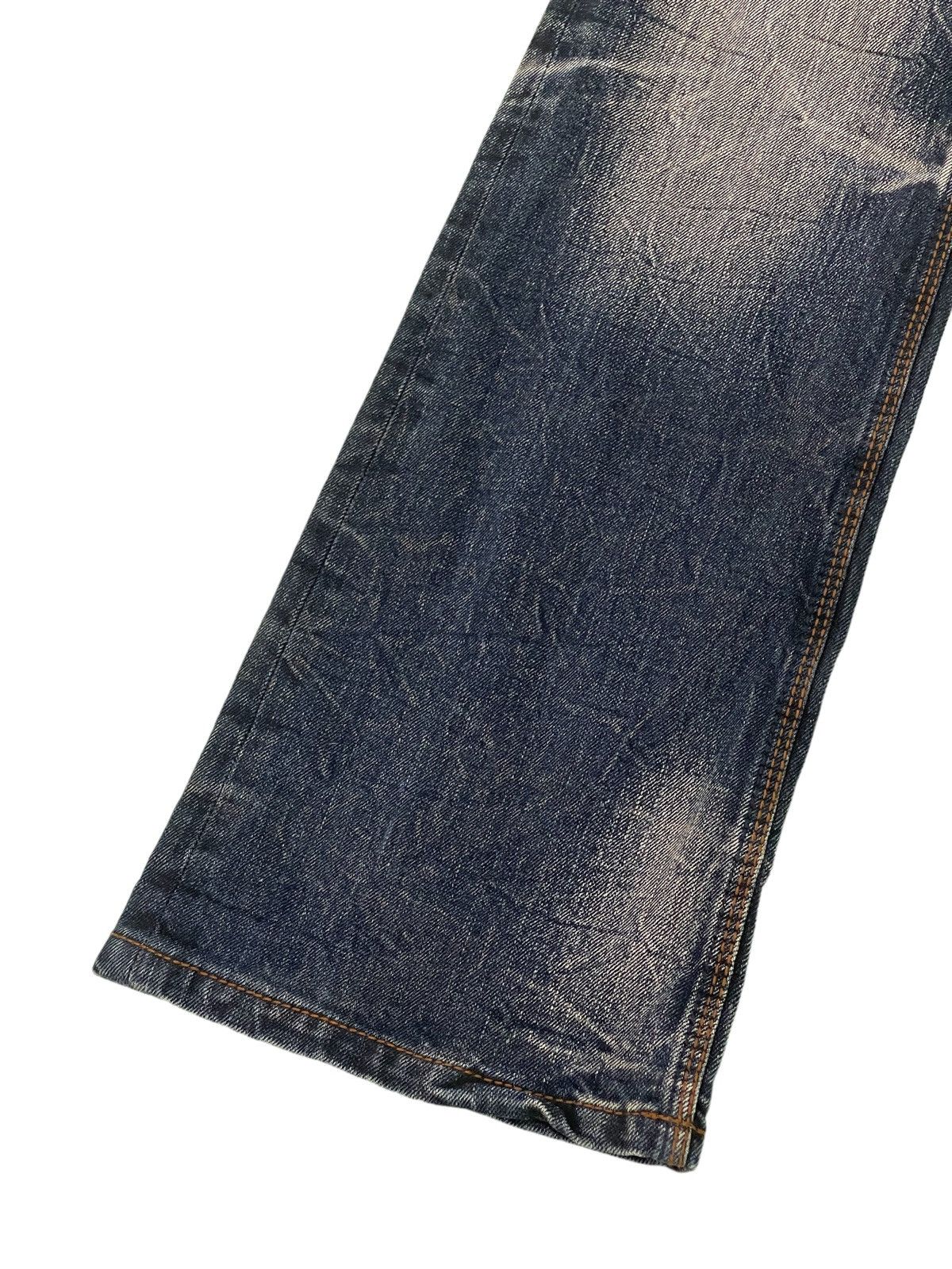 Japanese Brand Flare Jeans Nicole Slim Stretch Acid Wash Low Rise 3🟦8 Size US 31 - 15 Thumbnail