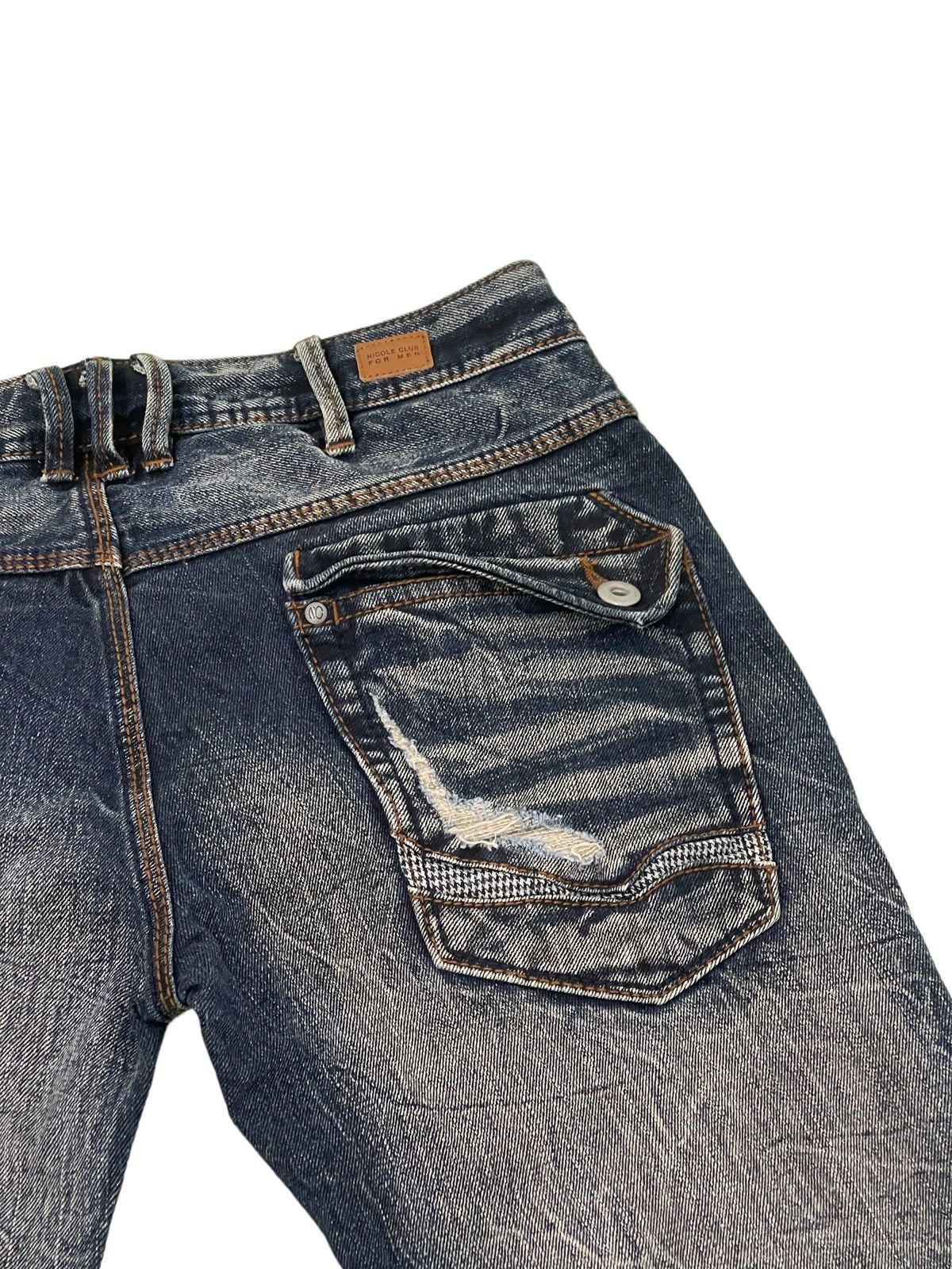 Japanese Brand Flare Jeans Nicole Slim Stretch Acid Wash Low Rise 3🟦8 Size US 31 - 9 Thumbnail