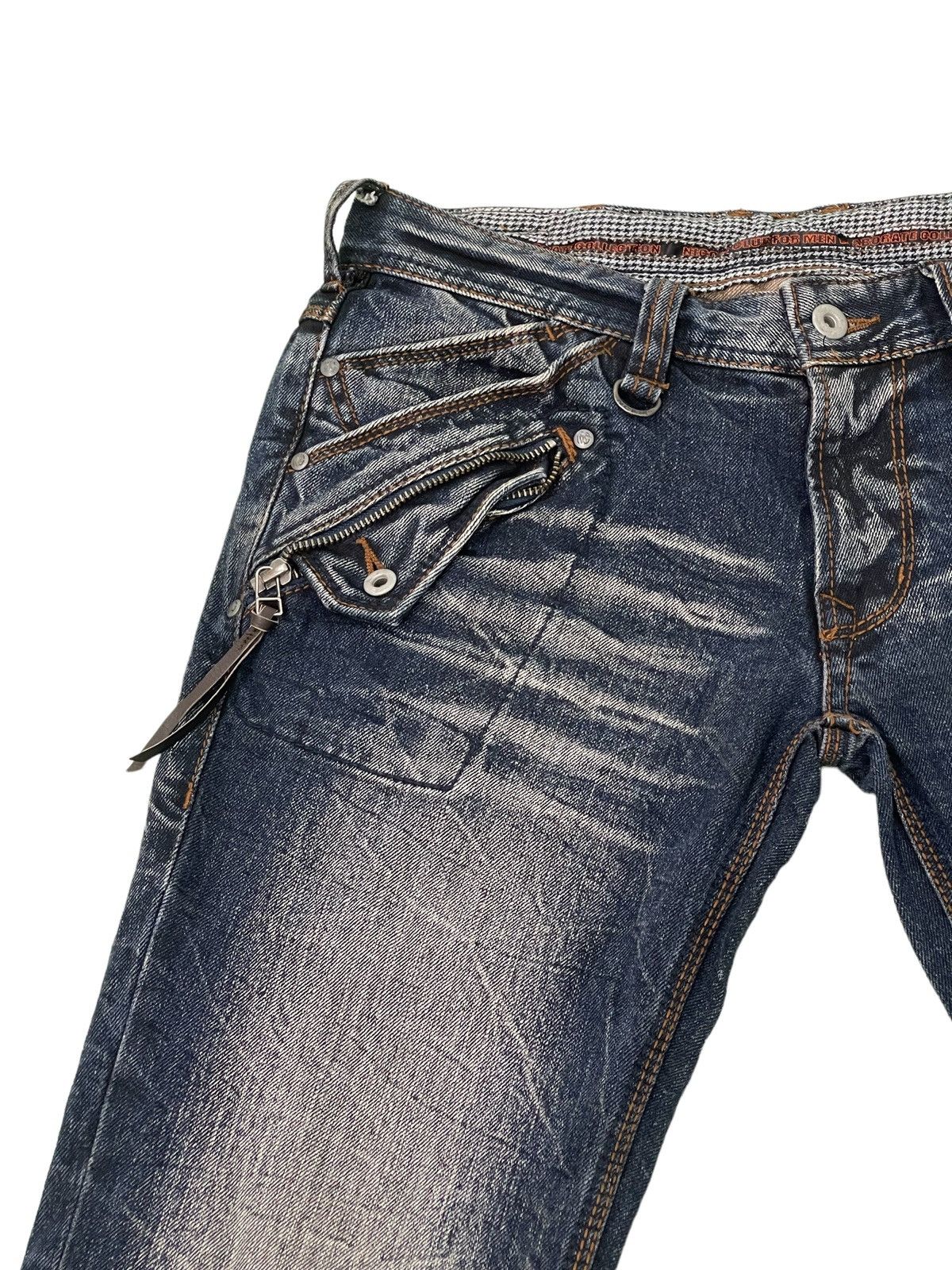 Japanese Brand Flare Jeans Nicole Slim Stretch Acid Wash Low Rise 3🟦8 Size US 31 - 18 Thumbnail