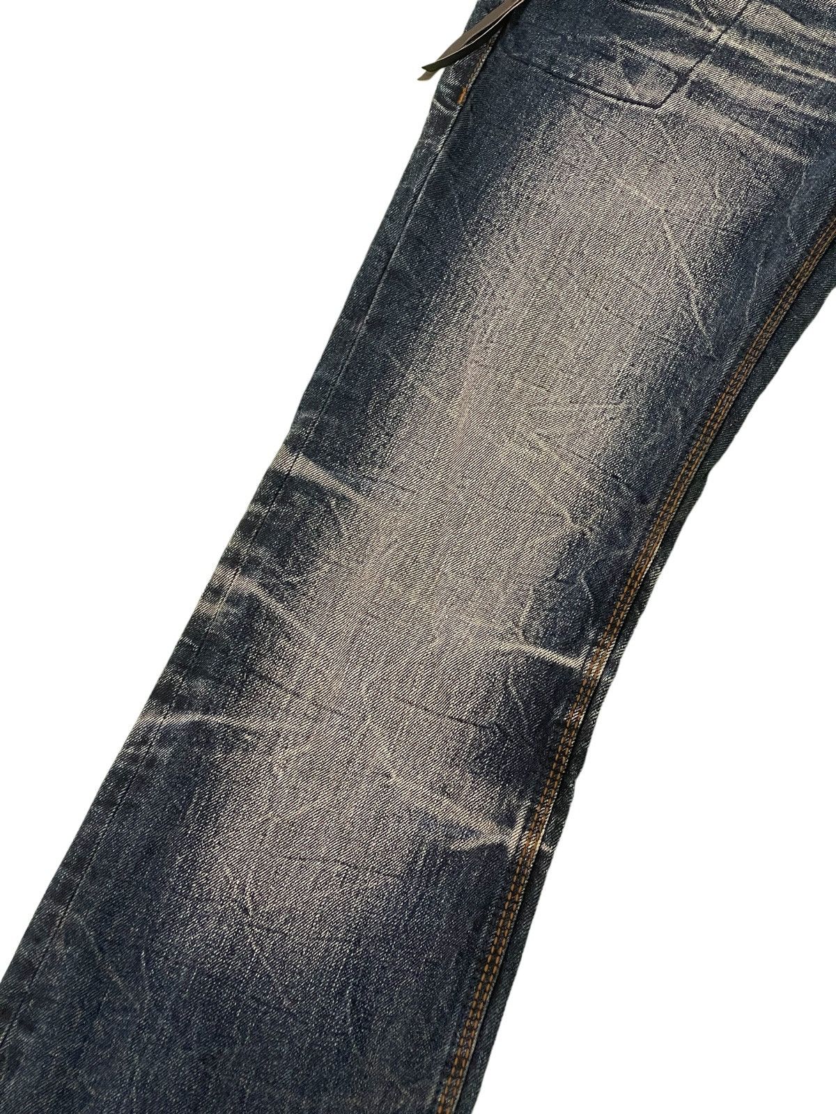 Japanese Brand Flare Jeans Nicole Slim Stretch Acid Wash Low Rise 3🟦8 Size US 31 - 16 Thumbnail