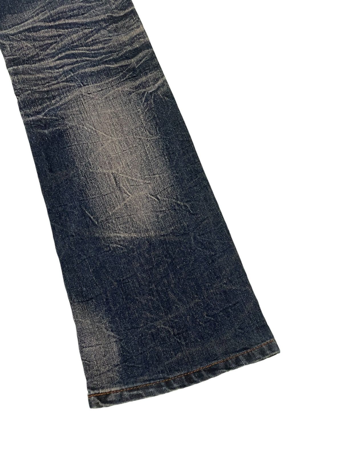 Japanese Brand Flare Jeans Nicole Slim Stretch Acid Wash Low Rise 3🟦8 Size US 31 - 4 Thumbnail