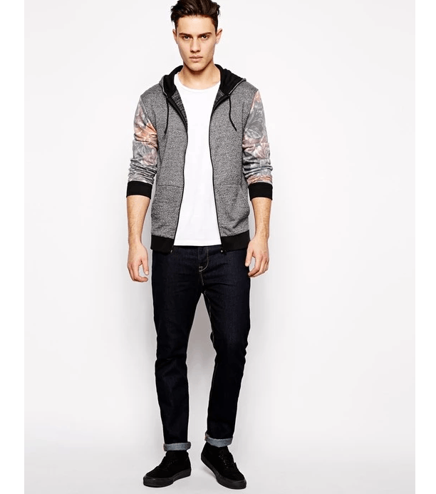 Asos flower zip gimp - not biker parka coat leather shirt jacket Size US L / EU 52-54 / 3 - 2 Thumbnail