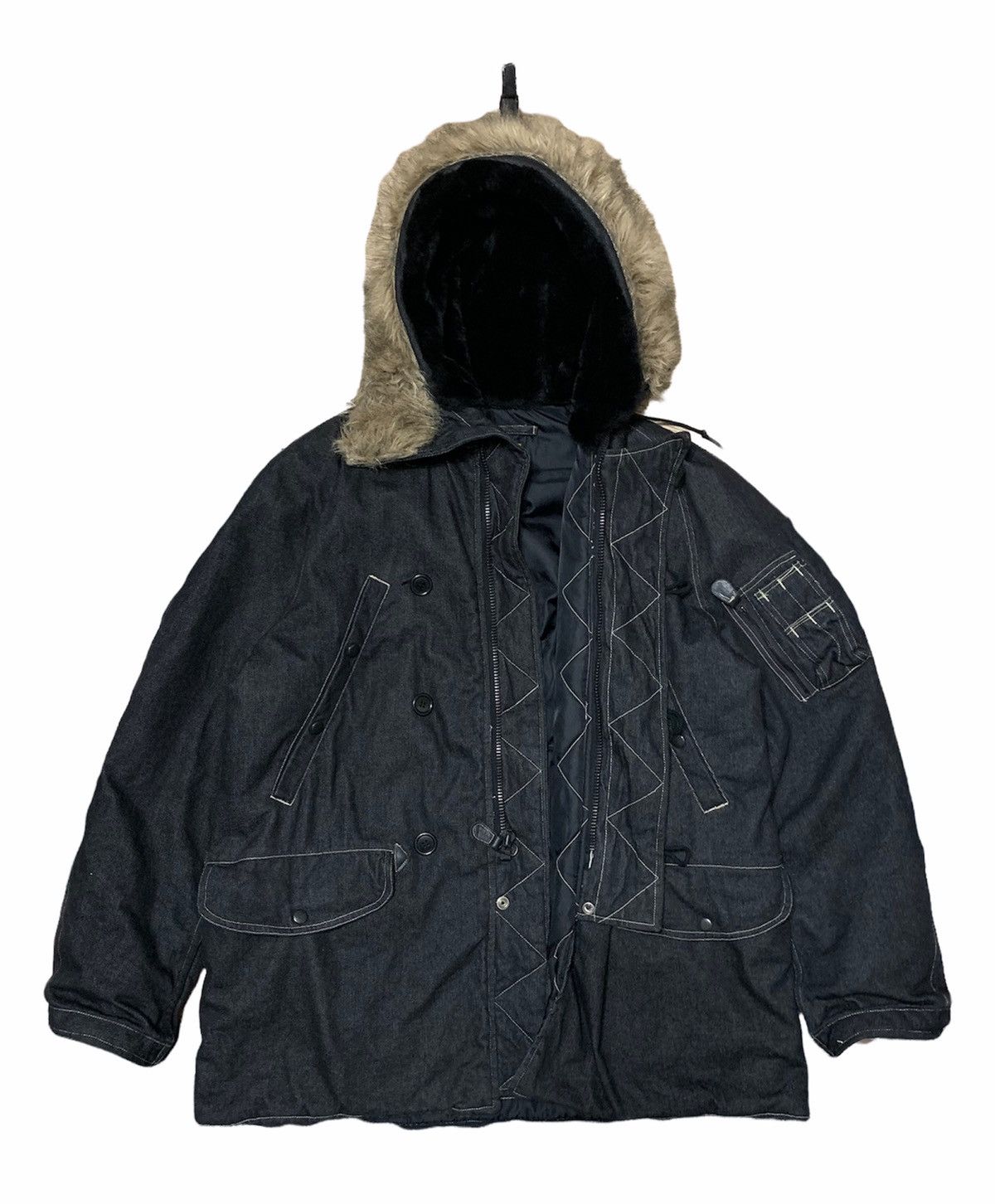 20471120 × Beams Plus × General Research 🇯🇵 Beams JP Fishtail Parka Denim Jacket Size US L / EU 52-54 / 3 - 2 Thumbnail