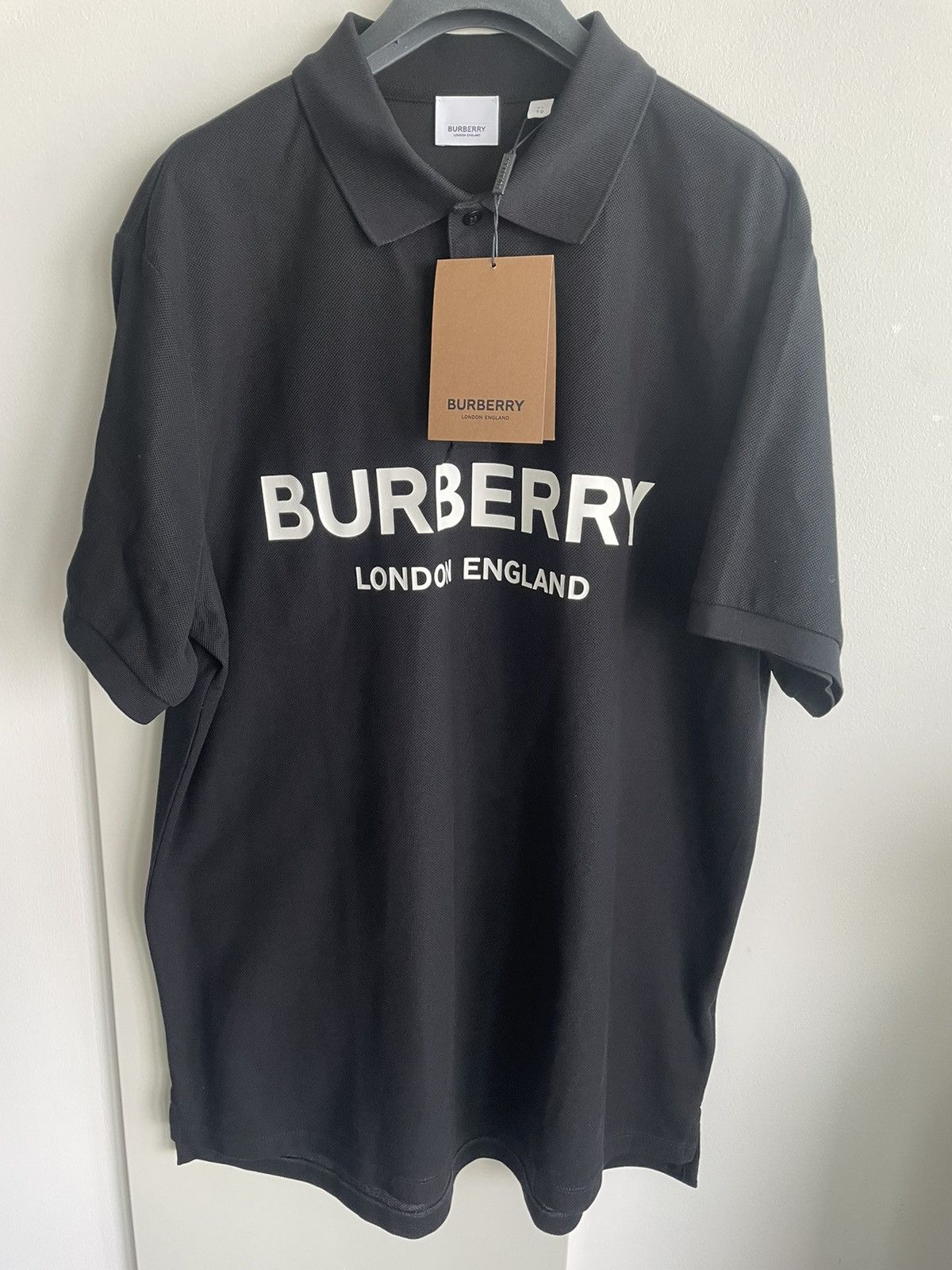 Burberry Brand New Limited Edition Iconic BBR Logo Polo Tee T-shirt Size US L / EU 52-54 / 3 - 12 Thumbnail