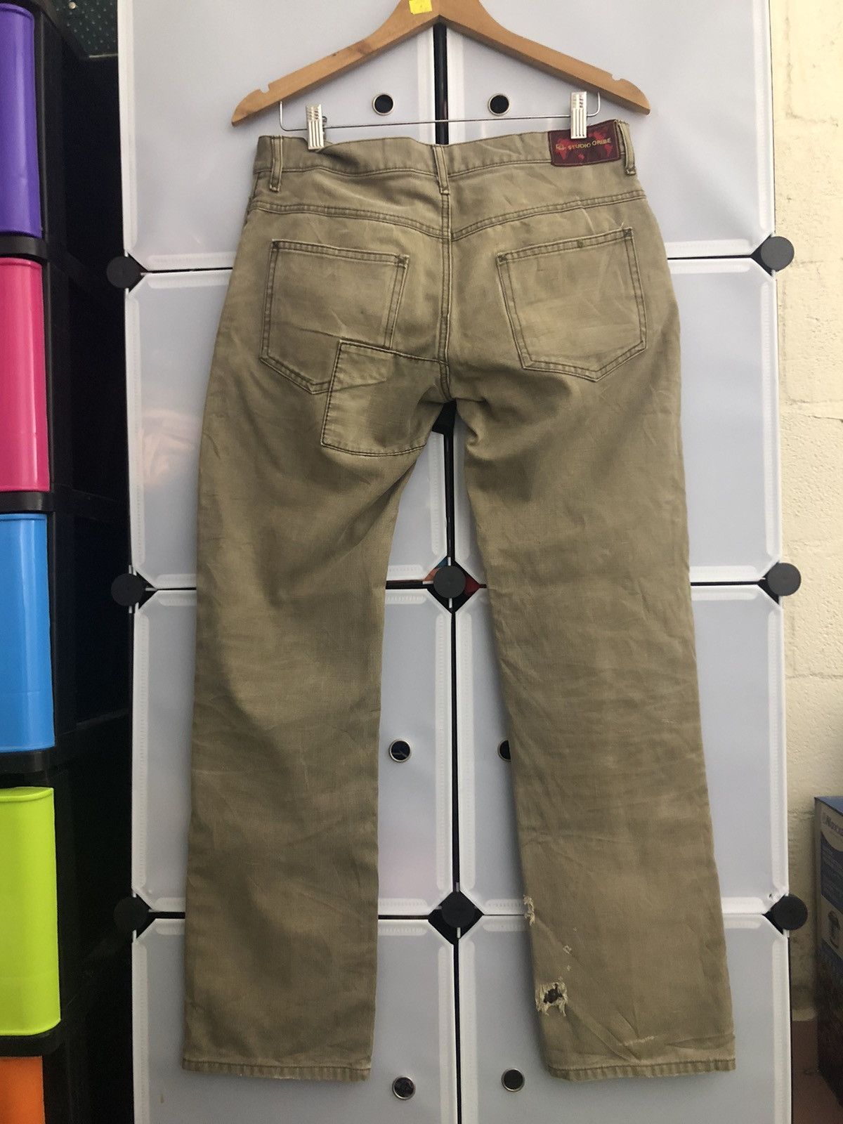 Japanese Brand × SHIPS × Vintage Vintage Studio Oribe Patchwork Distressed Denim Size US 33 - 2 Thumbnail